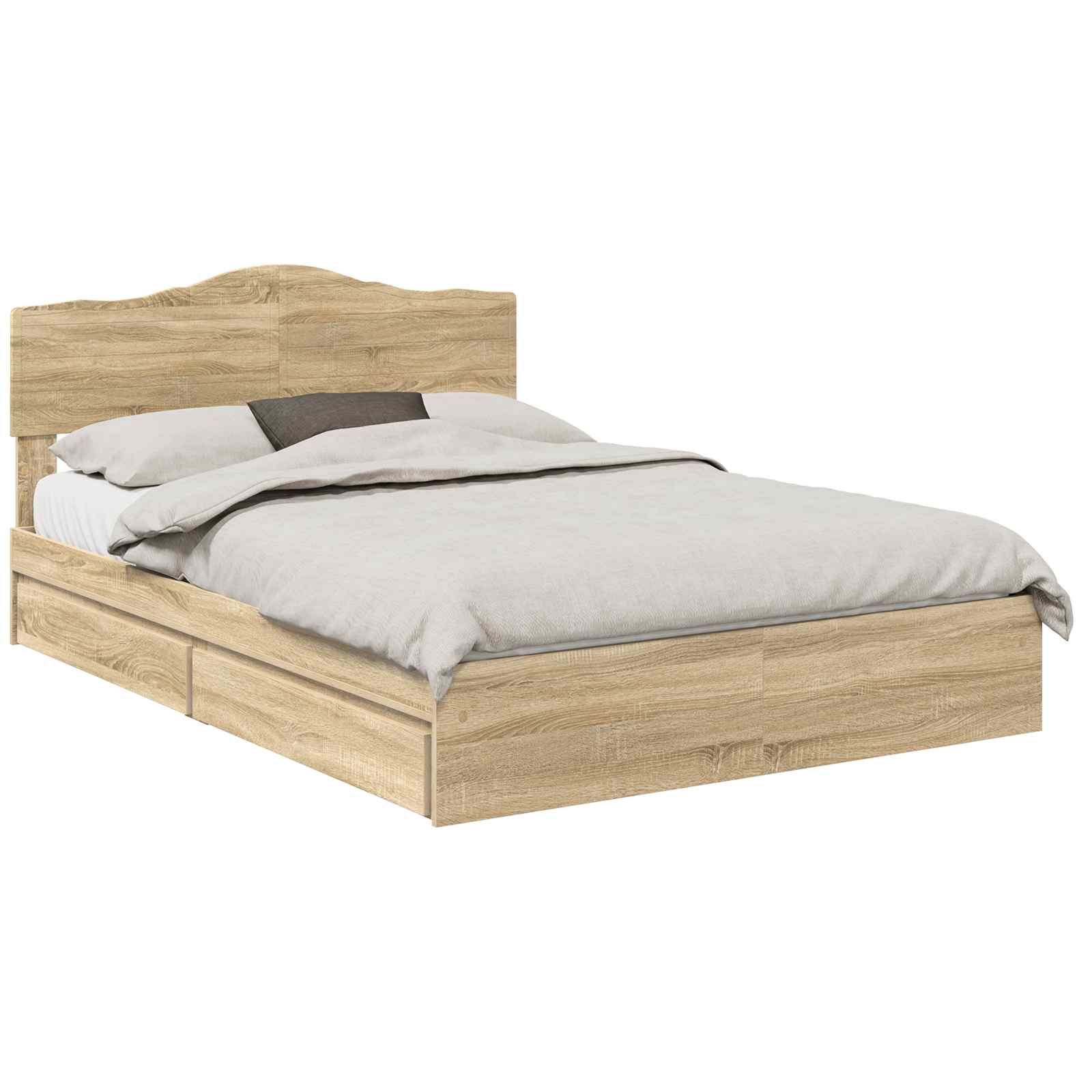 Krevet s od storage Sonoma hrast 160 x 200 cm Konstruirano drvo