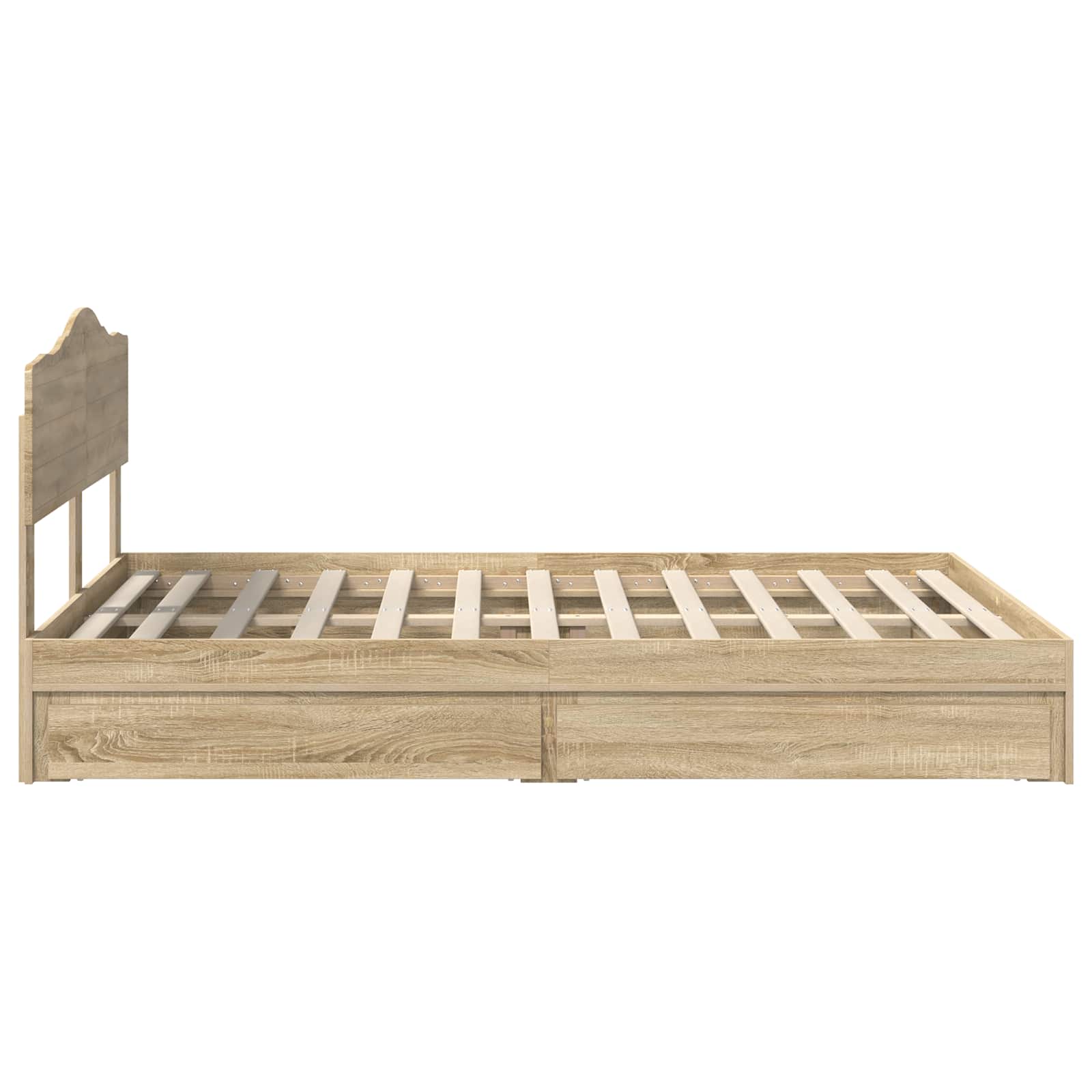 Krevet s od storage Sonoma hrast 160 x 200 cm Konstruirano drvo