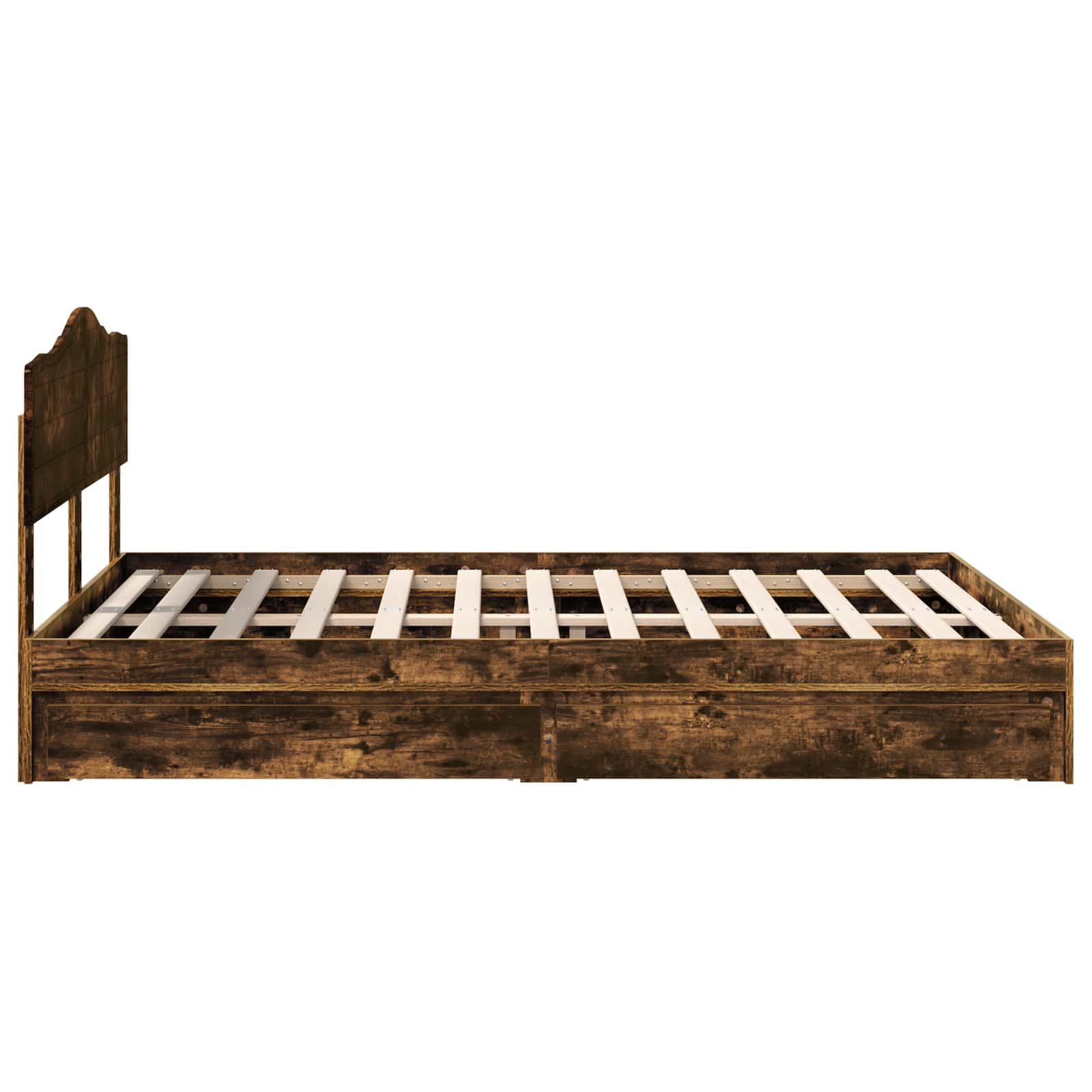 Krevet s od storage s uzglavljem Dimljeni hrast 160 x 200 cm