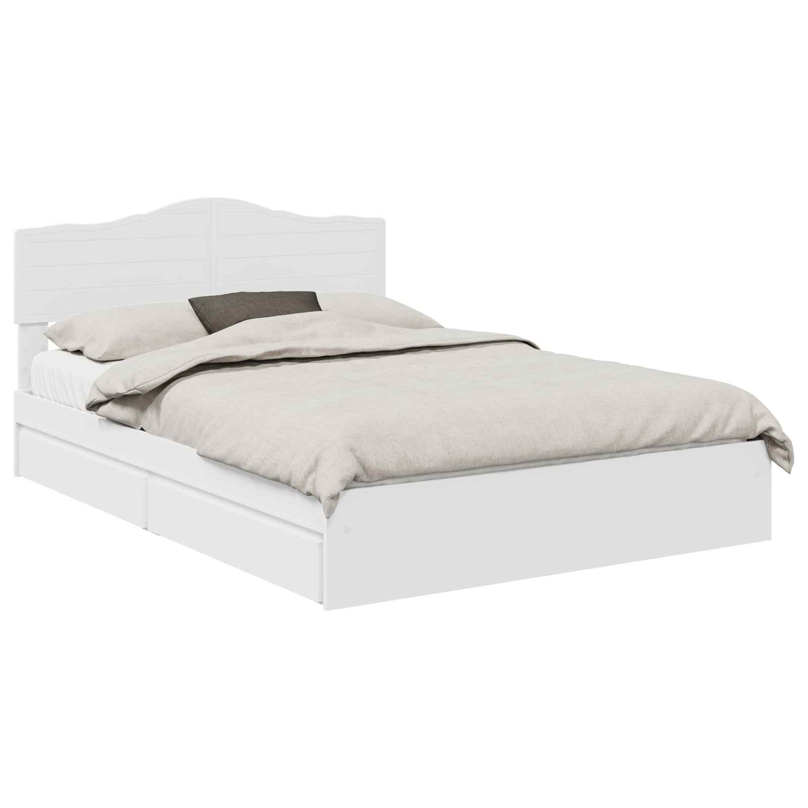 Krevet s od storage Bijelo 140 x 200 cm Konstruirano drvo