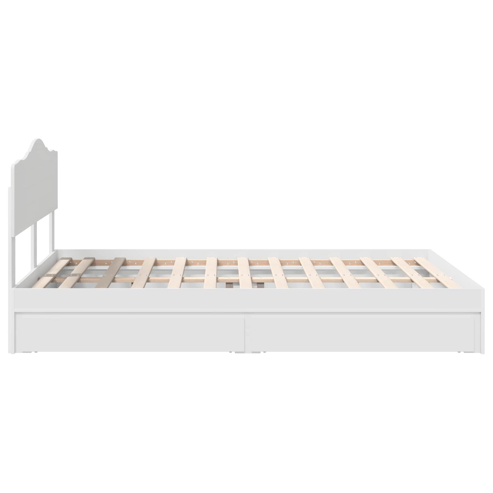 Krevet s od storage Bijelo 140 x 200 cm Konstruirano drvo