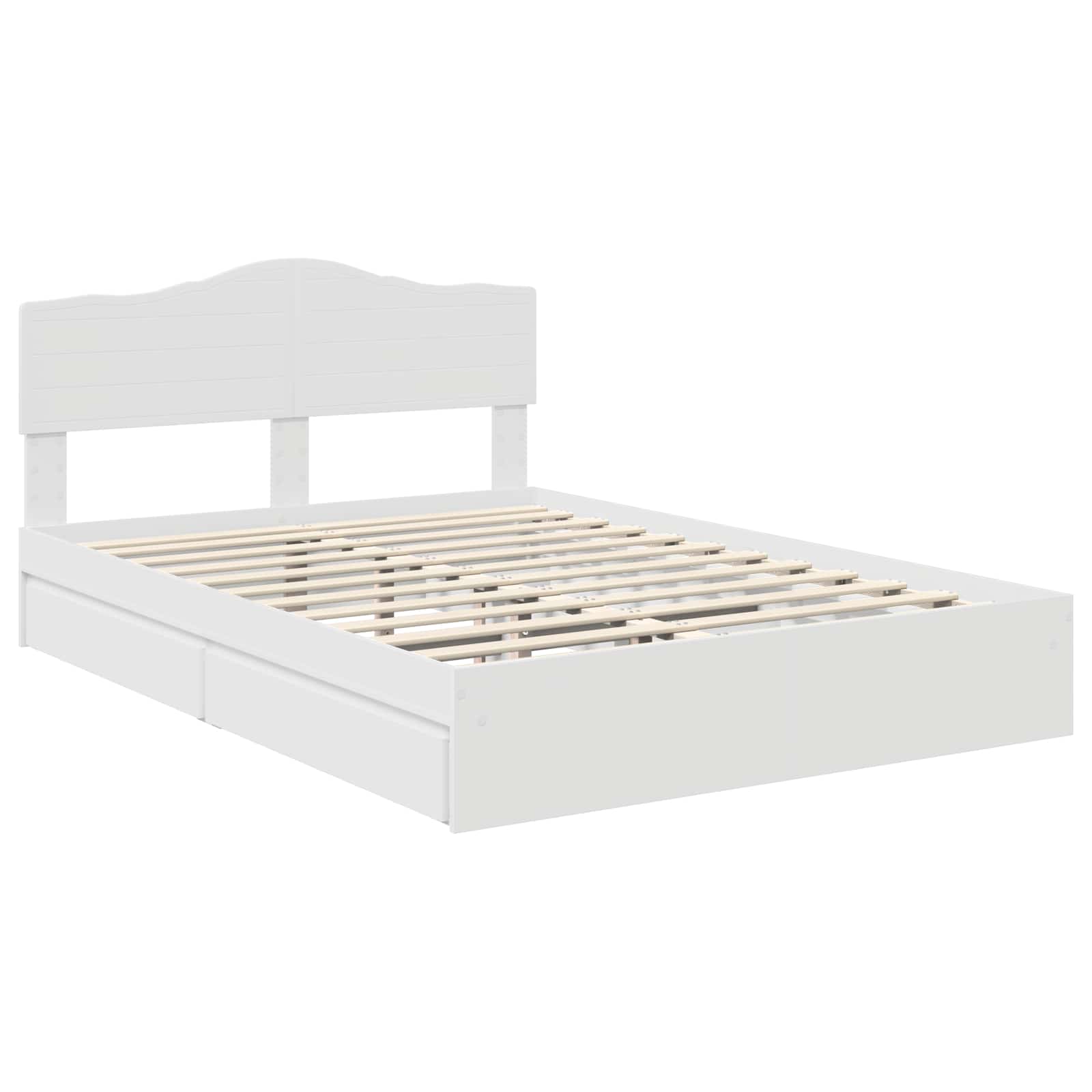 Krevet s od storage Bijelo 140 x 190 cm Konstruirano drvo