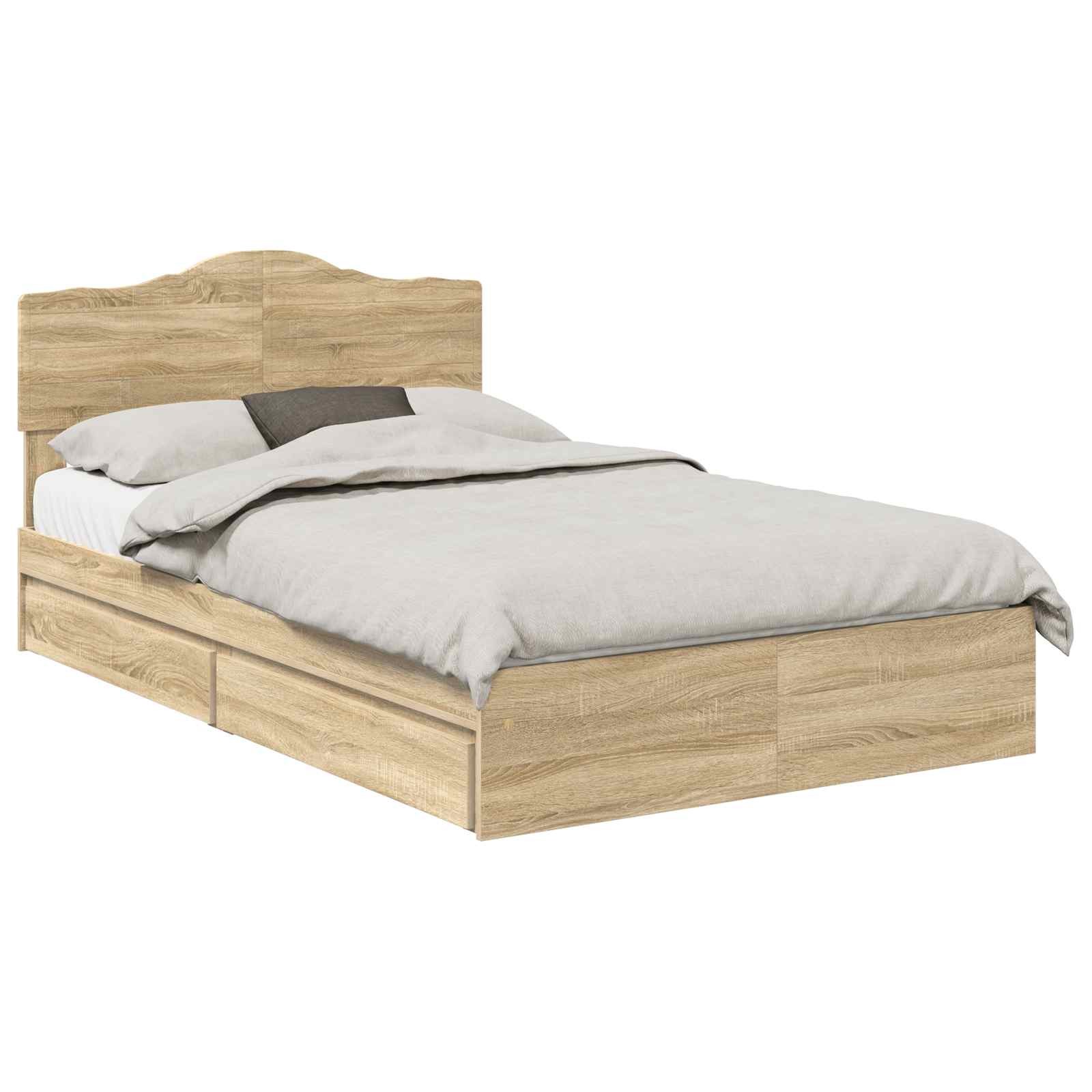 Krevet s od storage Sonoma hrast 135 x 190 cm Konstruirano drvo