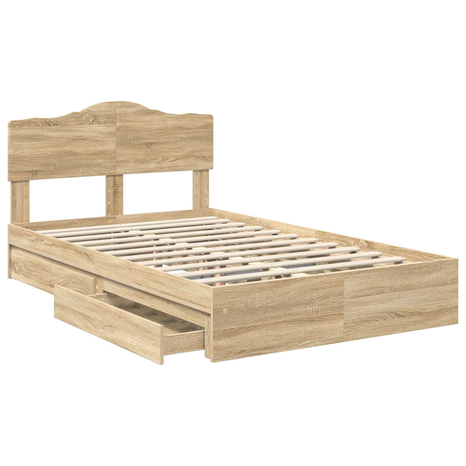 Krevet s od storage Sonoma hrast 135 x 190 cm Konstruirano drvo