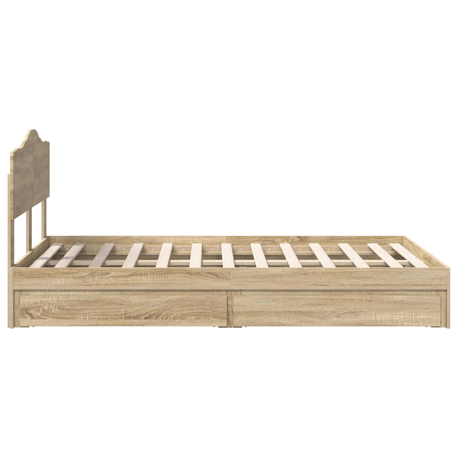 Krevet s od storage Sonoma hrast 135 x 190 cm Konstruirano drvo
