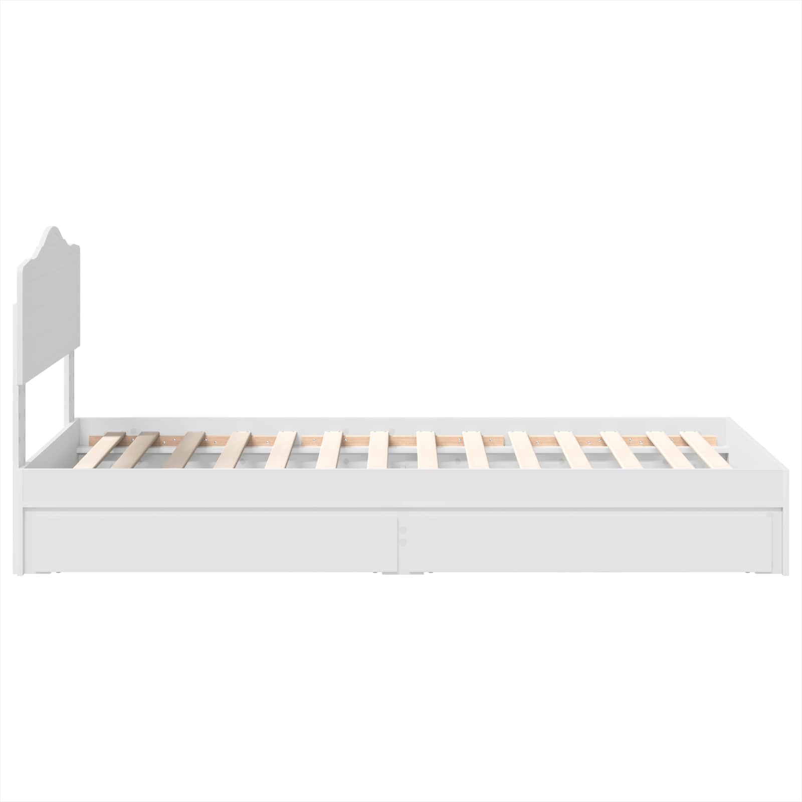 Krevet s od storage Bijelo 90 x 200 cm Konstruirano drvo