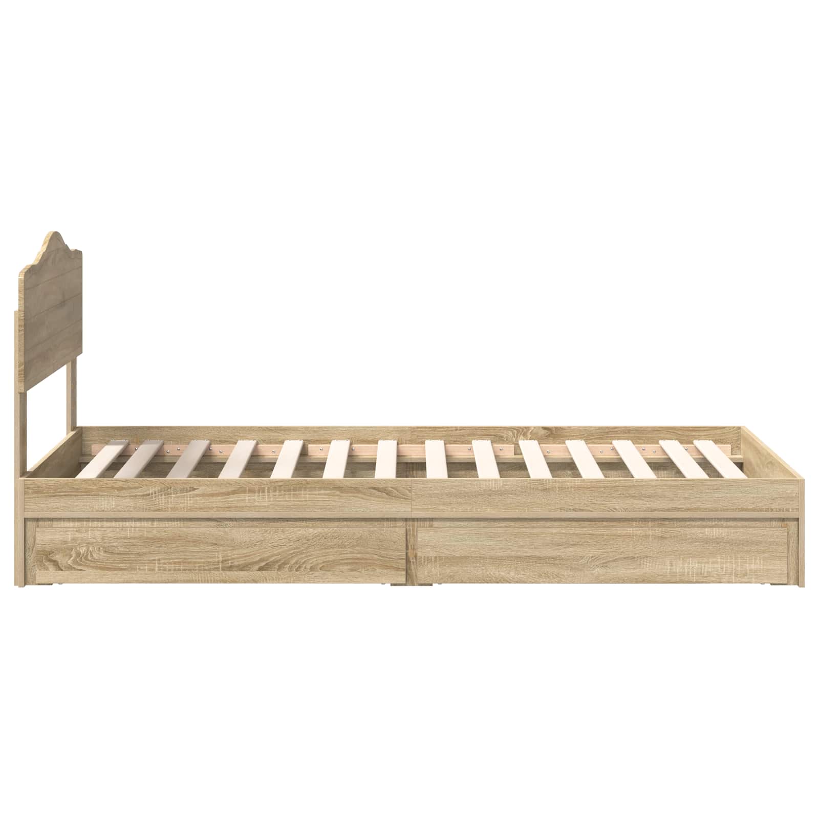 Krevet s od storage Sonoma hrast 90 x 200 cm Konstruirano drvo