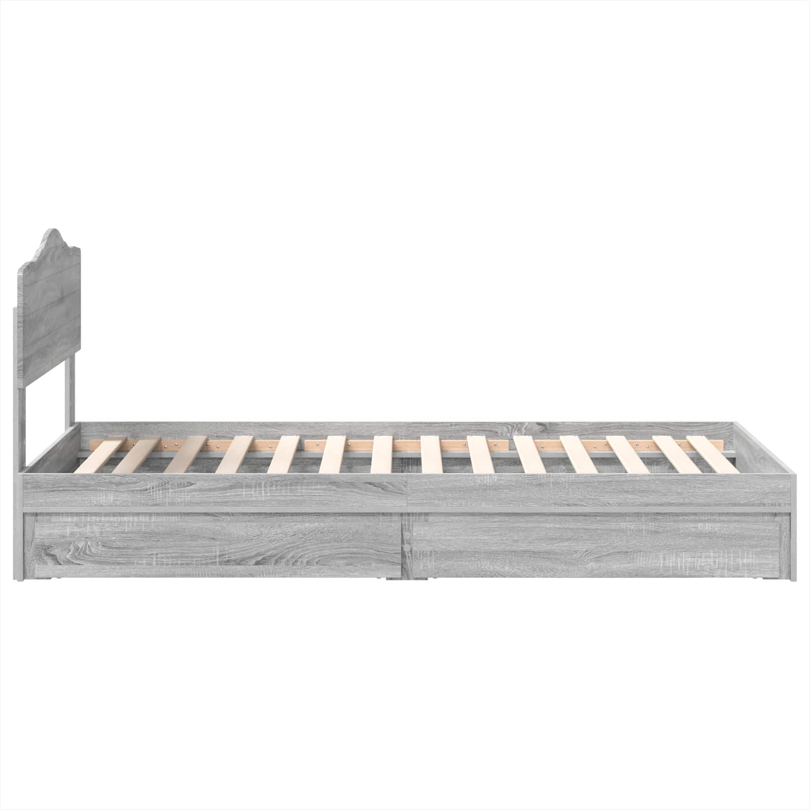 Krevet s od storage Siva Sonoma 90 x 200 cm Konstruirano drvo