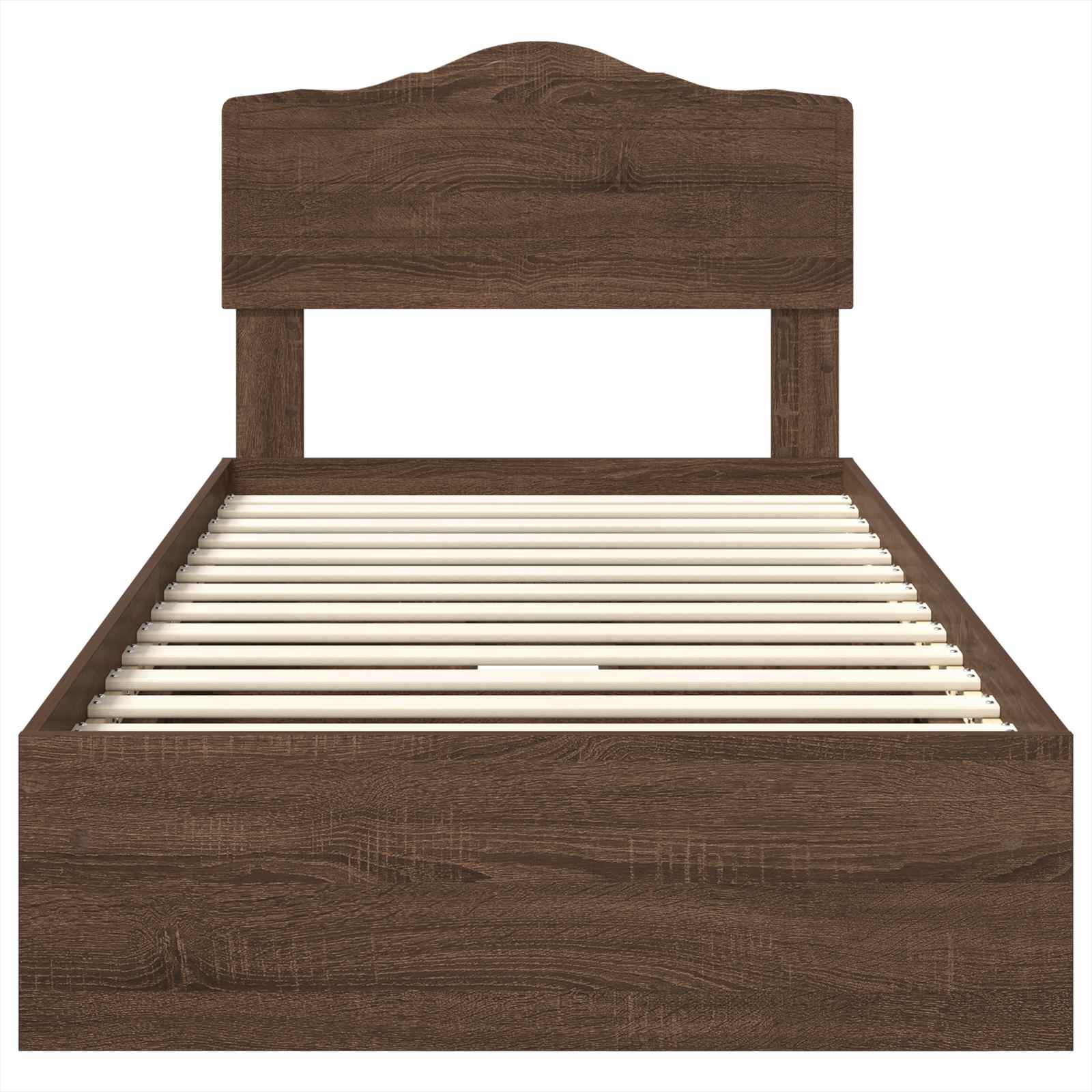 Krevet s od storage Smeđi hrast 70 x 190 cm Konstruirano drvo