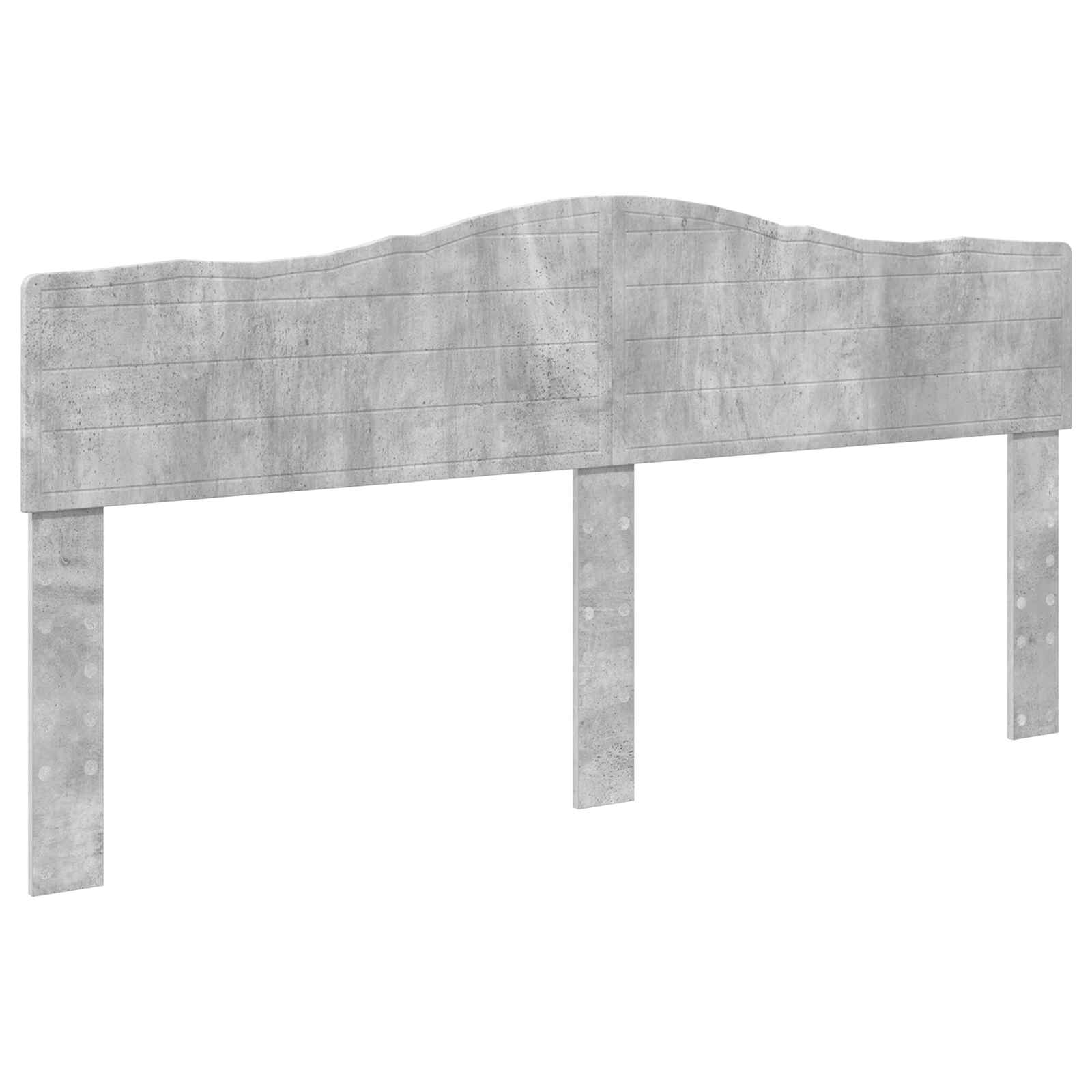 Krevetna konstrukcija s uzglavljem Betonski sivi 200 x 200 cm