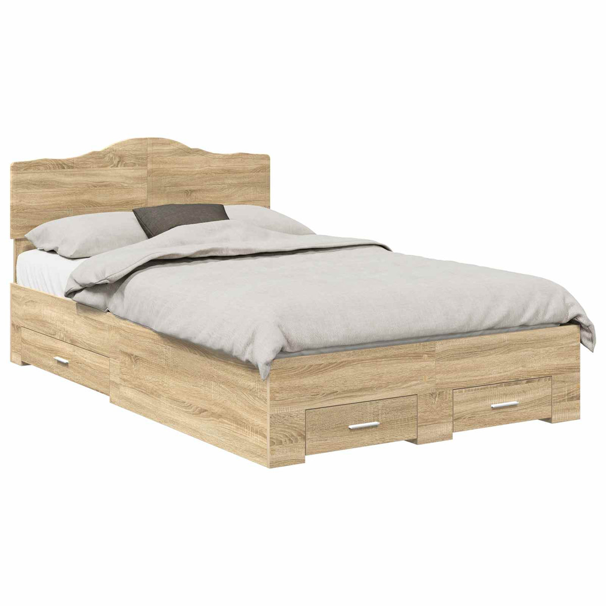 Krevetna konstrukcija s ladicama Sonoma hrast 135 x 190 cm