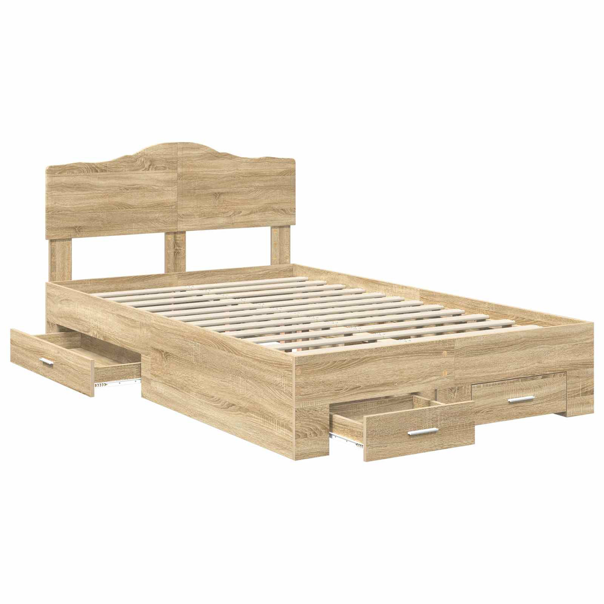 Krevetna konstrukcija s ladicama Sonoma hrast 135 x 190 cm