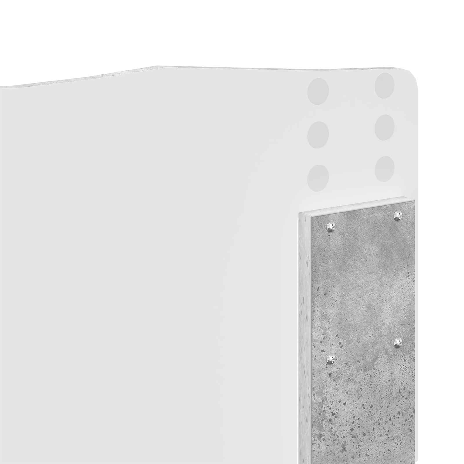 Krevetna konstrukcija s uzglavljem Betonski sivi 135 x 190 cm