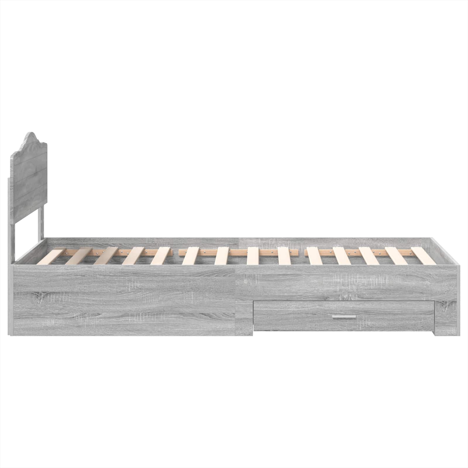 Krevetna konstrukcija Siva Sonoma 90 x 190 cm Konstruirano drvo