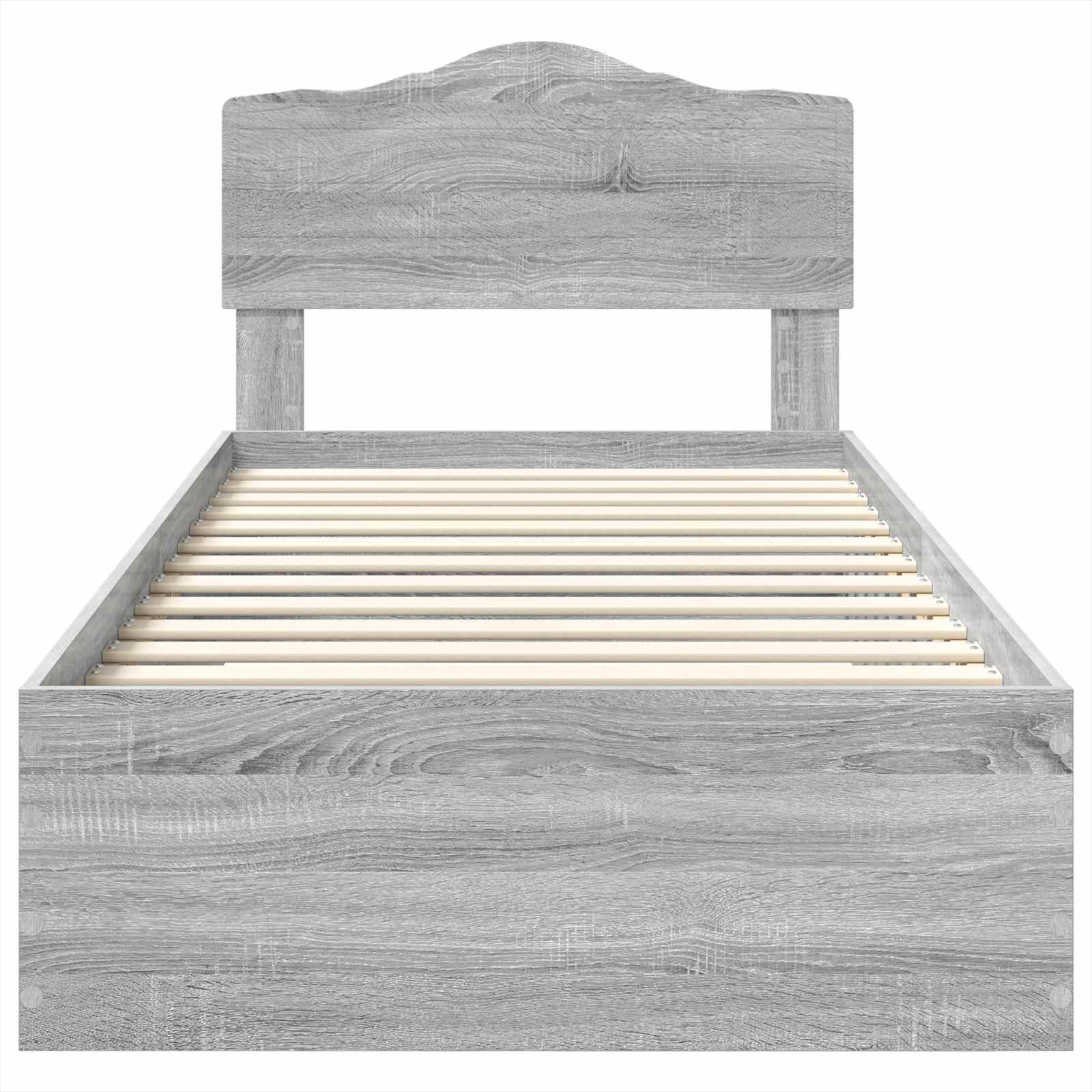 Krevetna konstrukcija Siva Sonoma 70 x 190 cm Konstruirano drvo