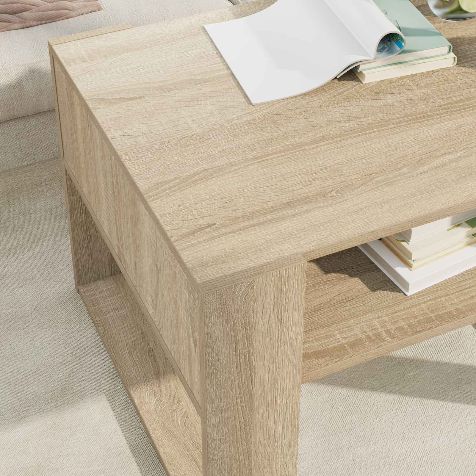 Kava Stol Sonoma hrast 66 x 53 x 45 cm Konstruirano drvo