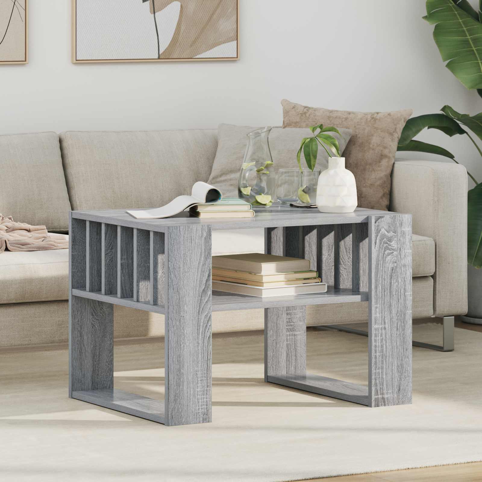 Kava Stol Siva Sonoma 66 x 49,5 x 45 cm Konstruirano drvo
