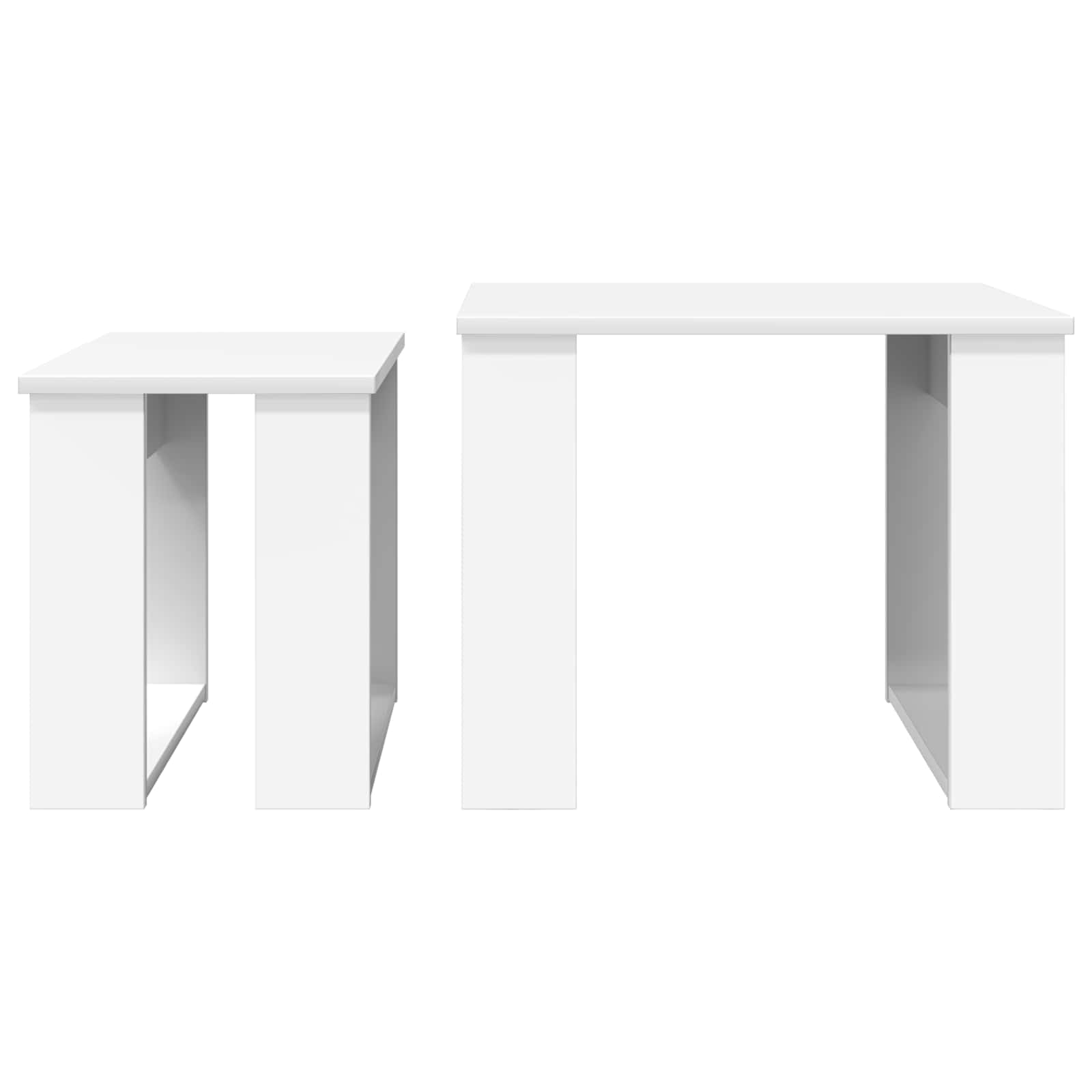 Set stolića za kavu 2 pcs Bijelo Konstruirano drvo