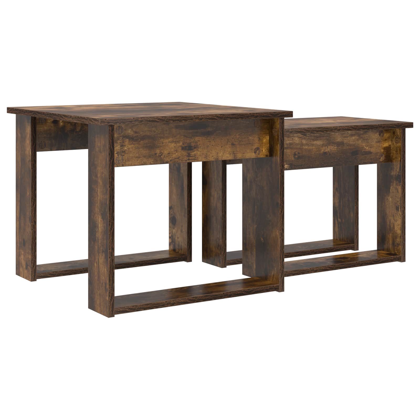 Set stolića za kavu 2 pcs Dimljeni hrast Konstruirano drvo