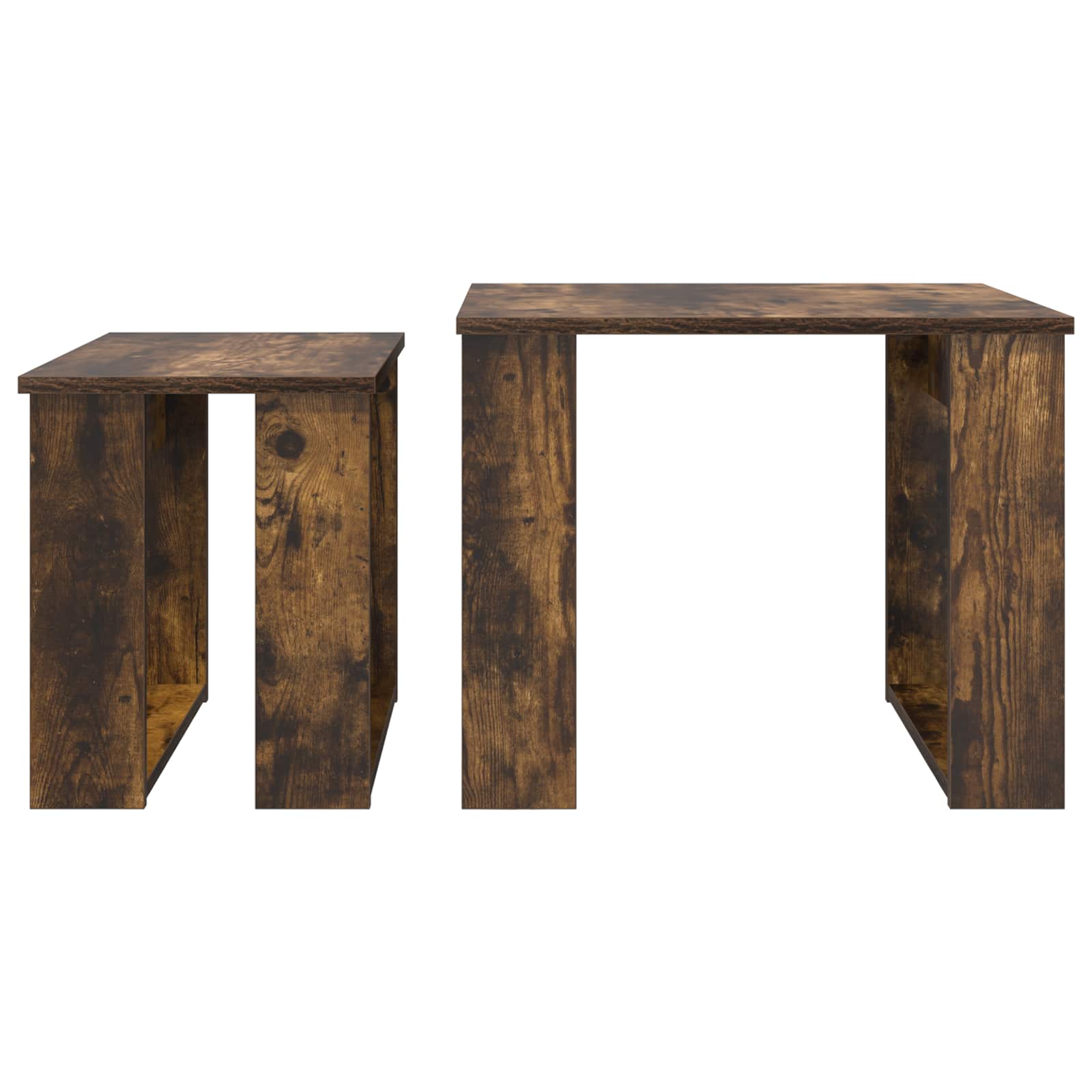 Set stolića za kavu 2 pcs Dimljeni hrast Konstruirano drvo