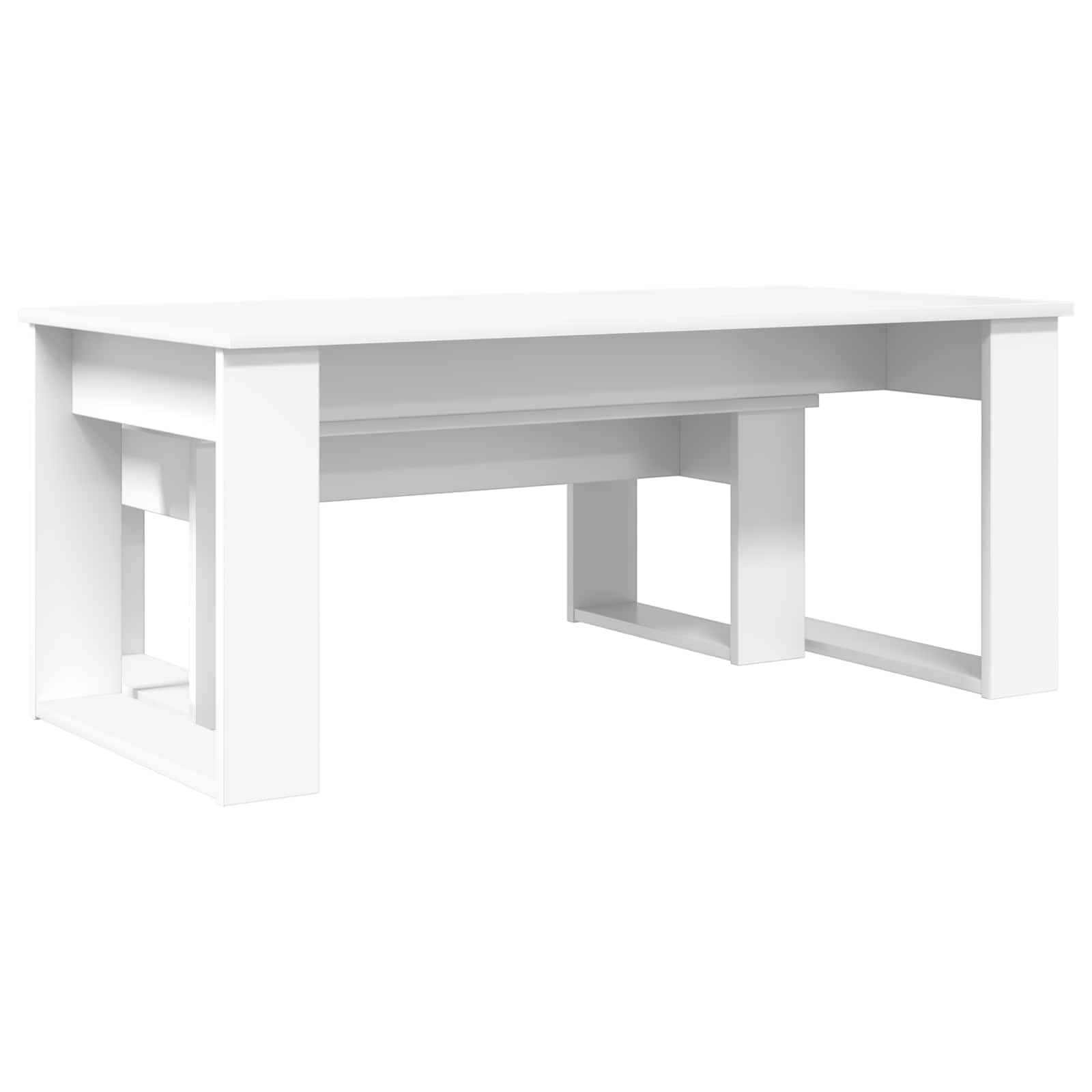 Set stolića za kavu 2 pcs Bijelo Konstruirano drvo