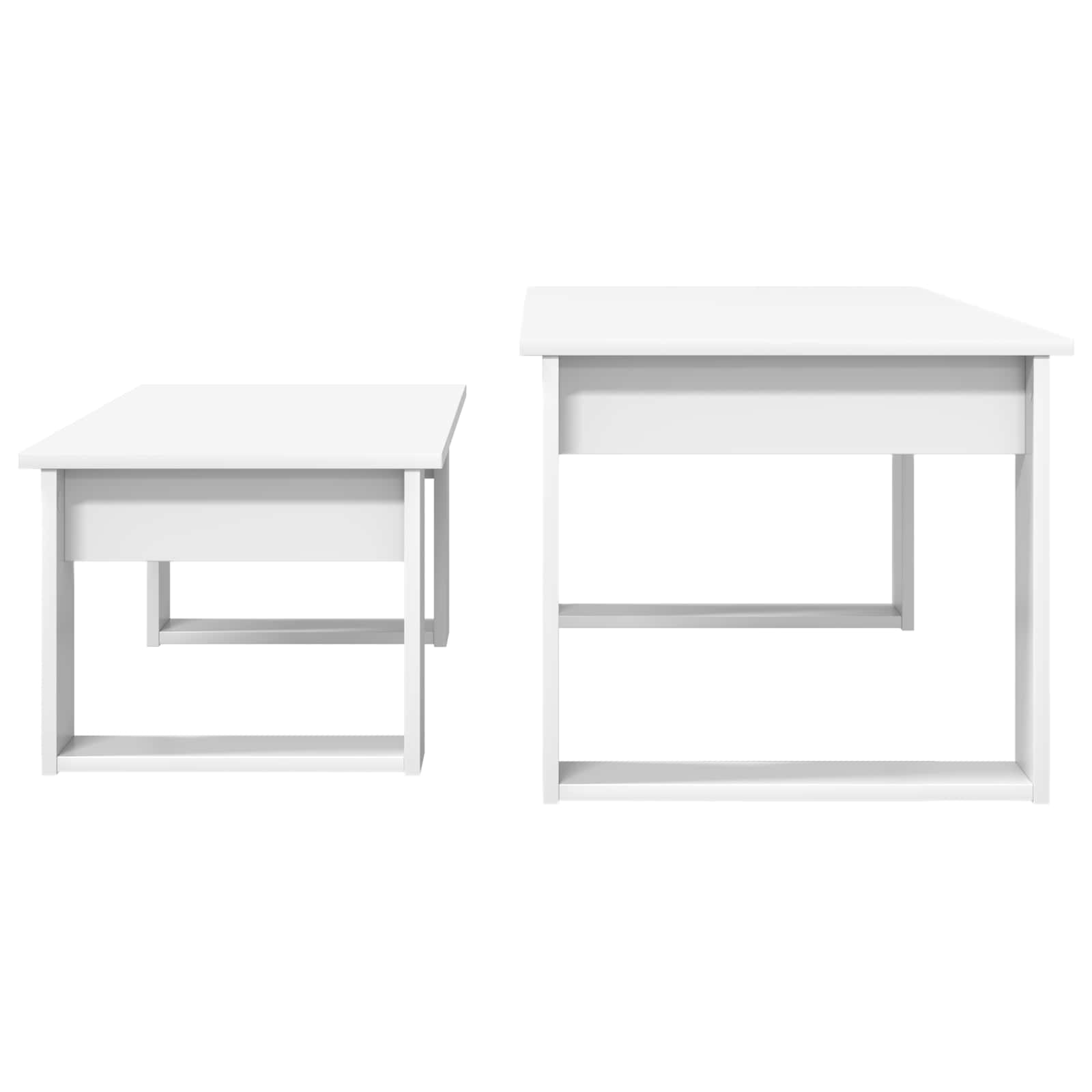 Set stolića za kavu 2 pcs Bijelo Konstruirano drvo