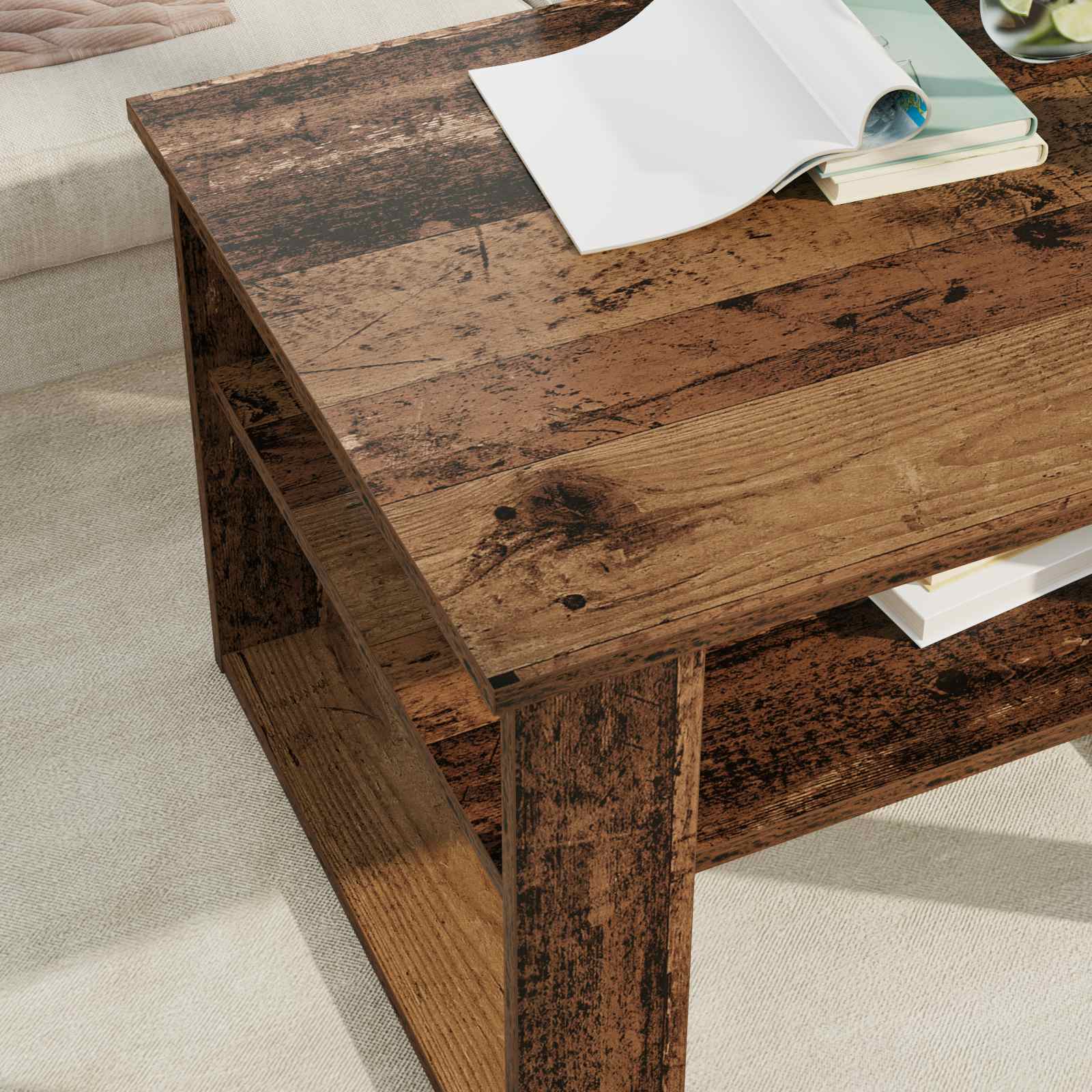 Kava Stol Staro drvo 64 x 54 x 44 cm Konstruirano drvo