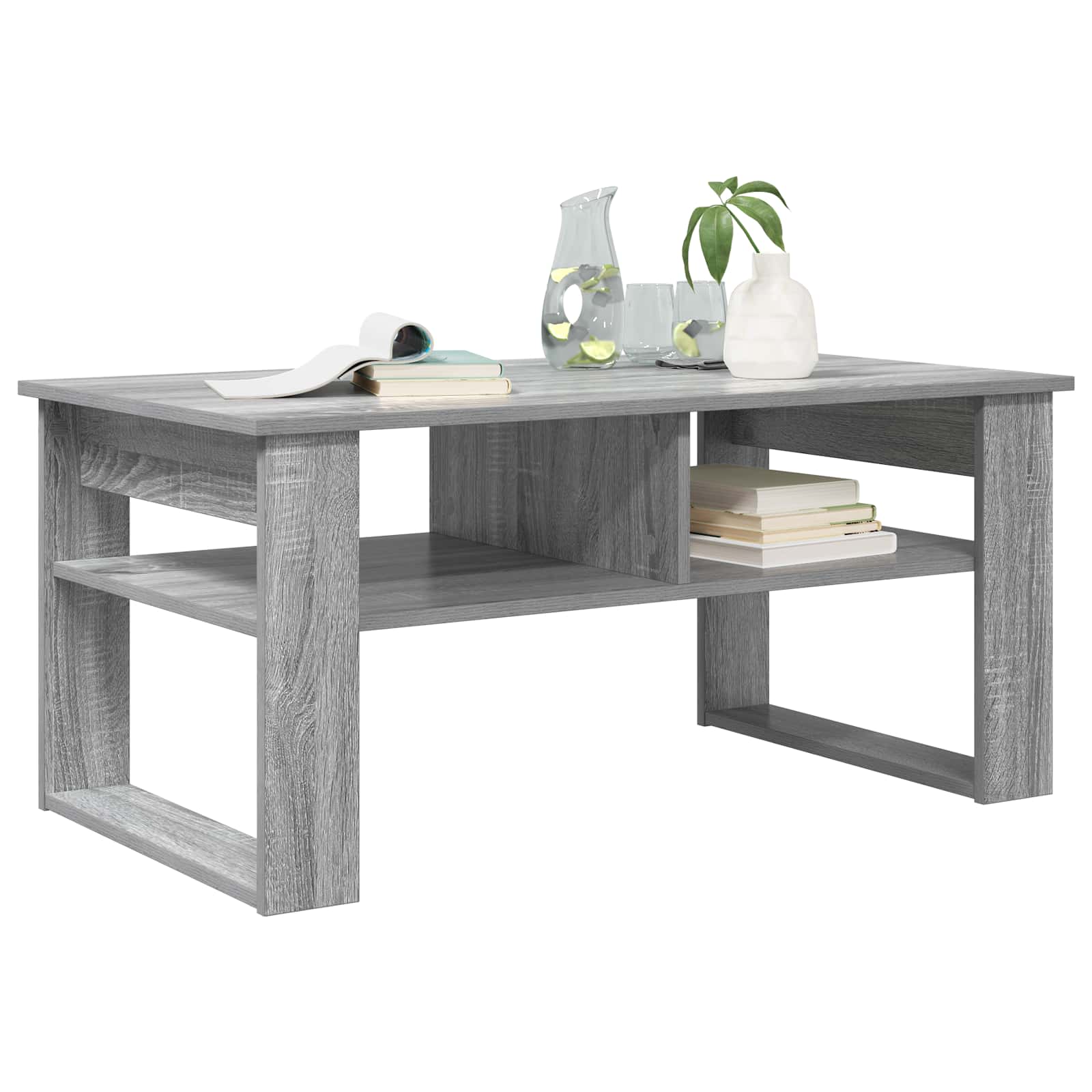 Kava Stol Siva Sonoma 96 x 54 x 44 cm Konstruirano drvo