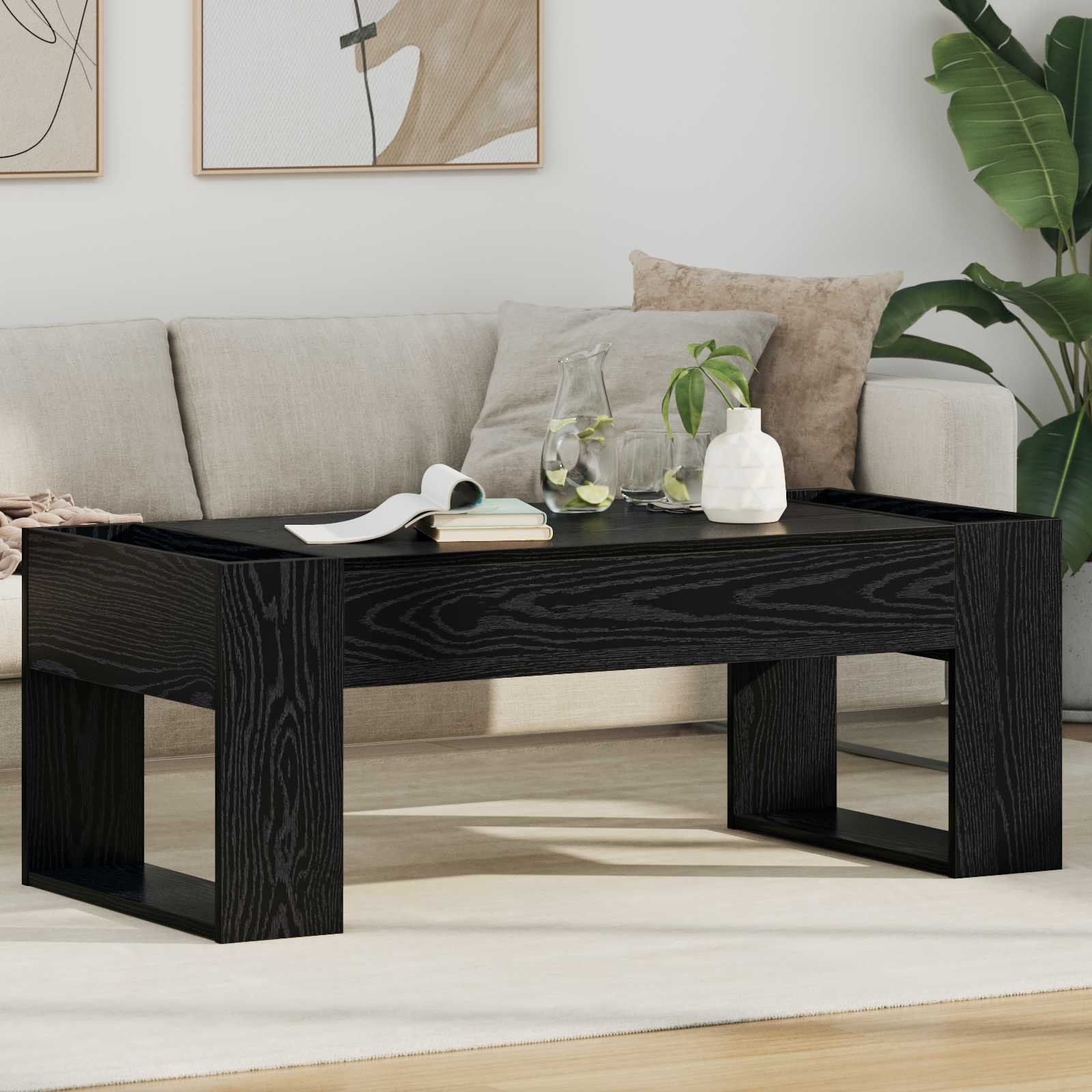 Kava Stol Crni hrast 110 x 50 x 41 cm Konstruirano drvo