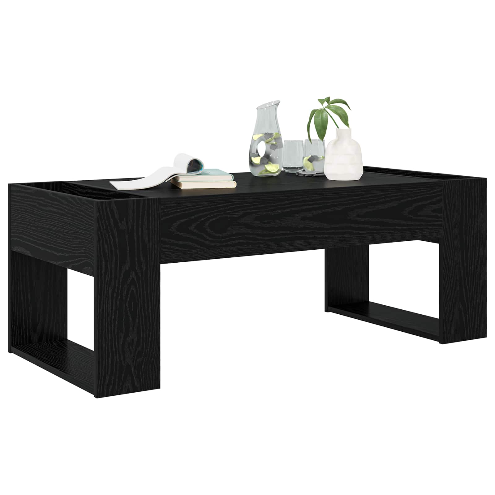 Kava Stol Crni hrast 110 x 50 x 41 cm Konstruirano drvo
