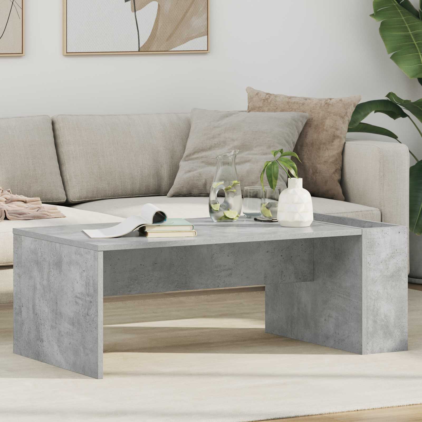 Kava Stol Betonski sivi 95 x 50 x 34 cm Konstruirano drvo