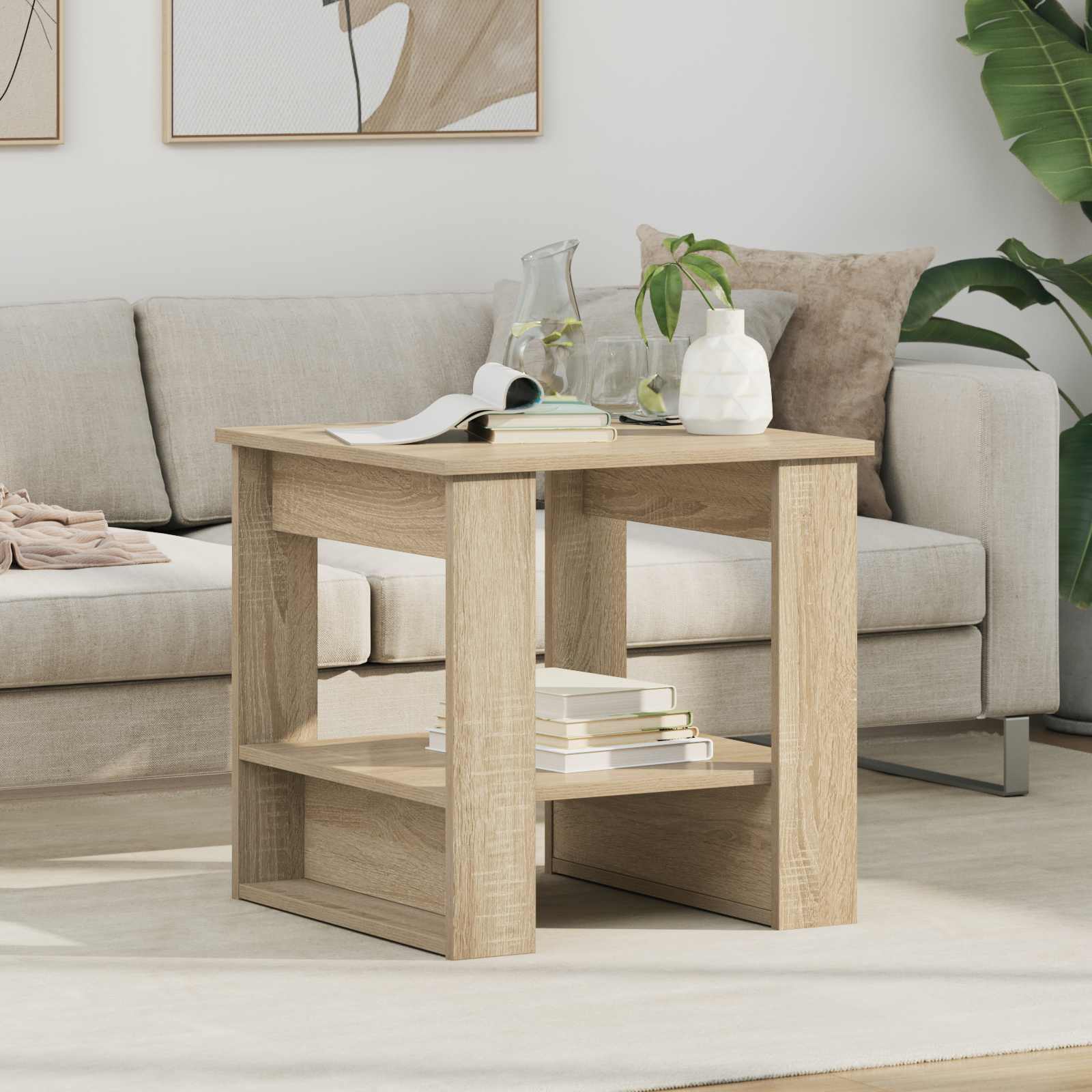 Kava Stol Sonoma hrast 51 x 50 x 50 cm Konstruirano drvo