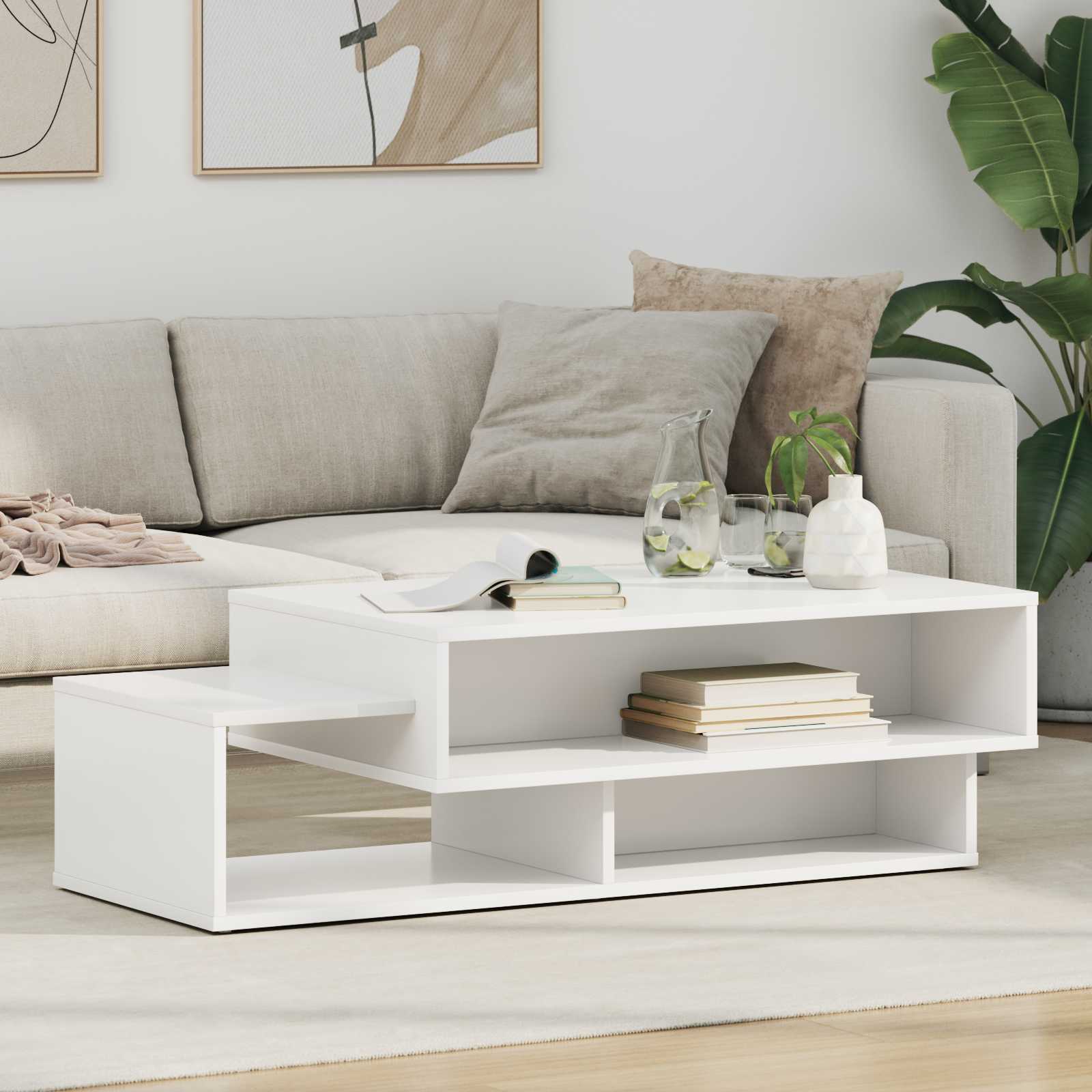 Kava Stol Bijelo 105 x 50 x 32,5 cm Konstruirano drvo