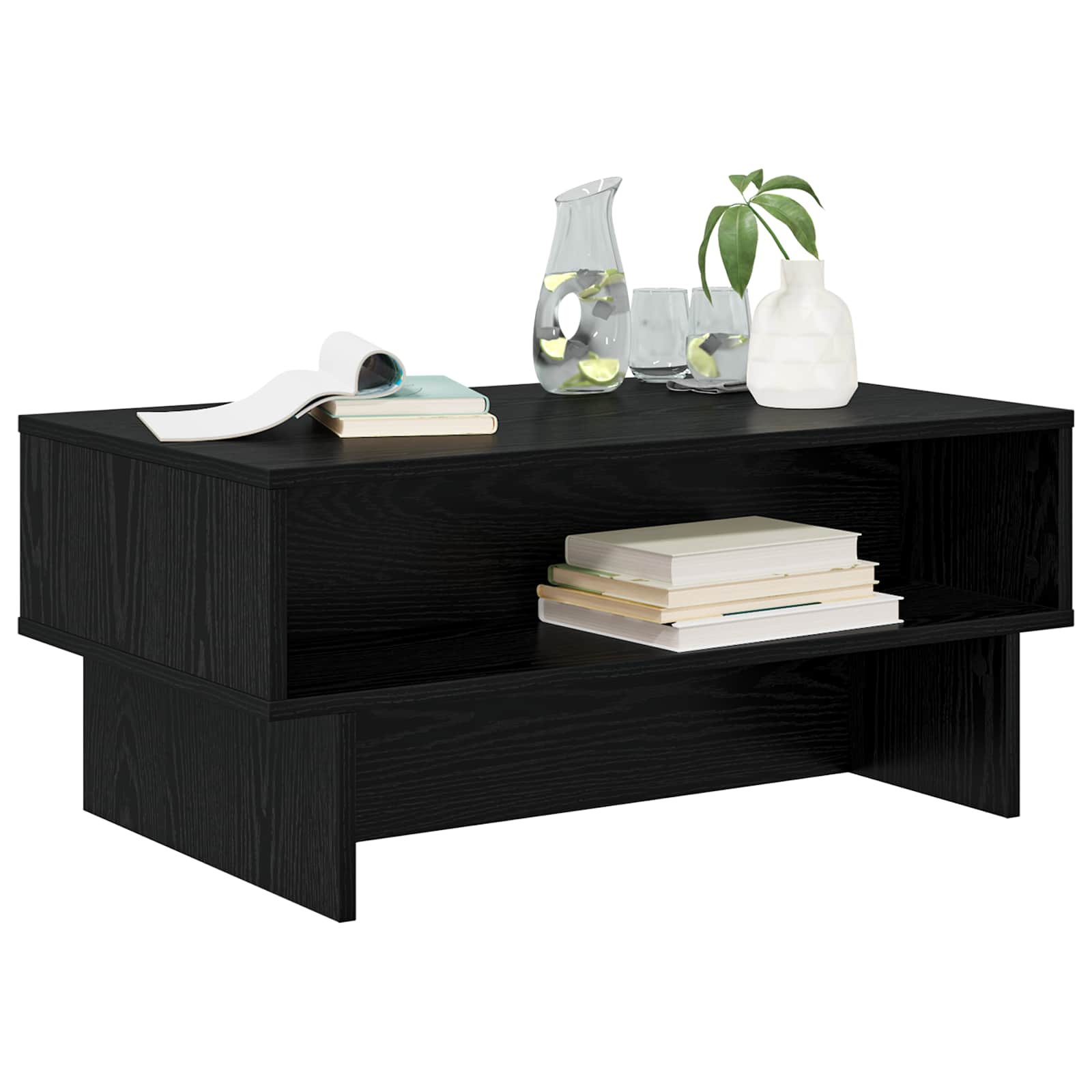 Kava Stol Crni hrast 80 x 46 x 35 cm Konstruirano drvo