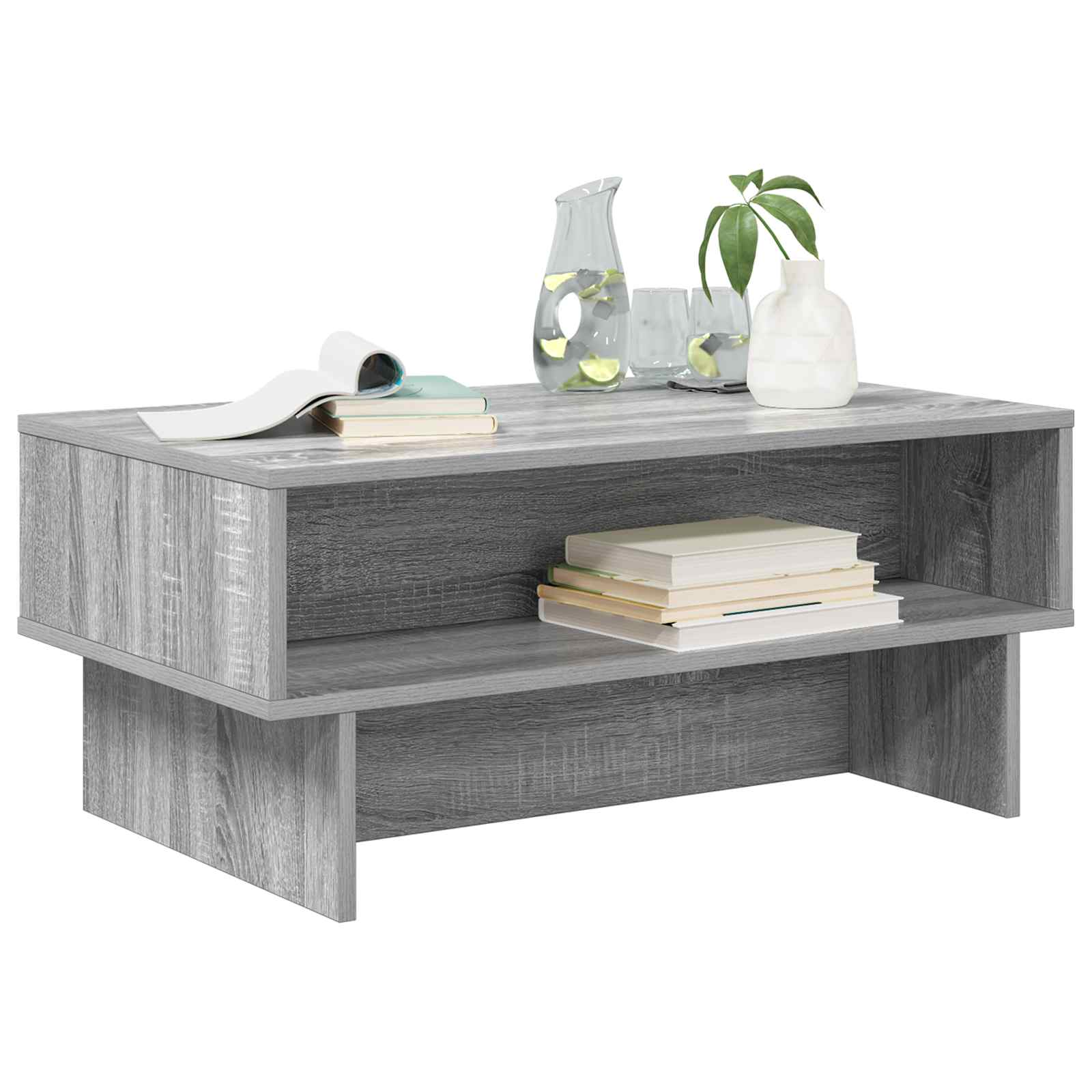 Kava Stol Siva Sonoma 80 x 46 x 35 cm Konstruirano drvo