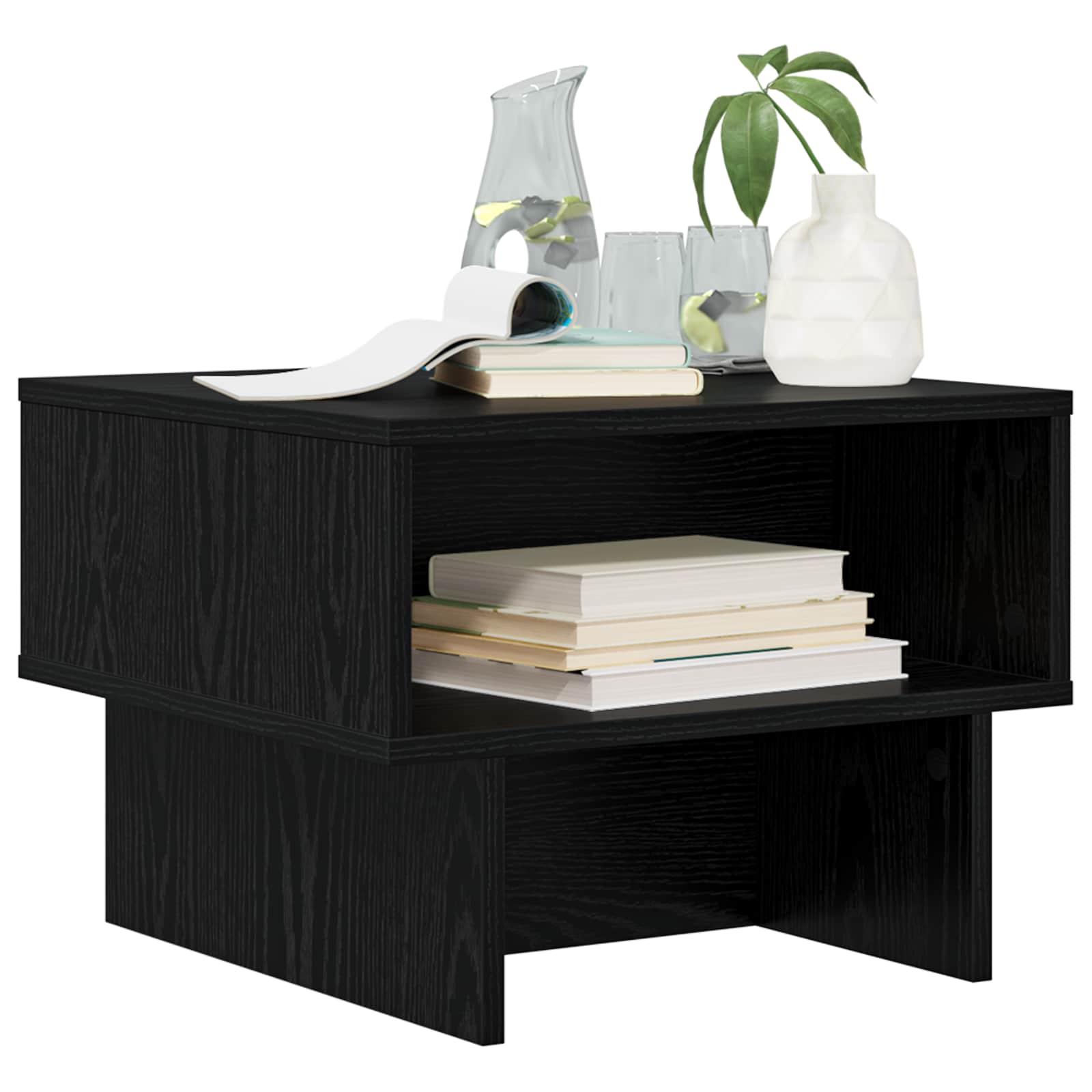 Kava Stol Crni hrast 48 x 46 x 35 cm Konstruirano drvo