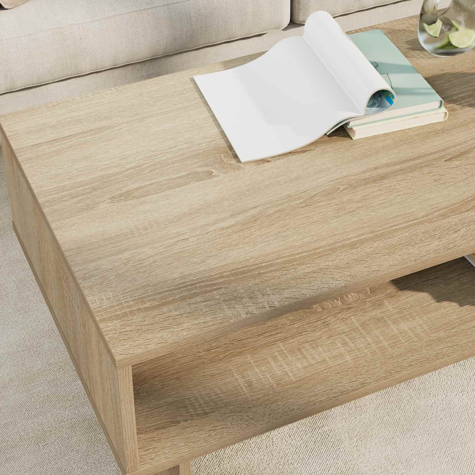 Kava Stol Sonoma hrast 100 x 46 x 35 cm Konstruirano drvo