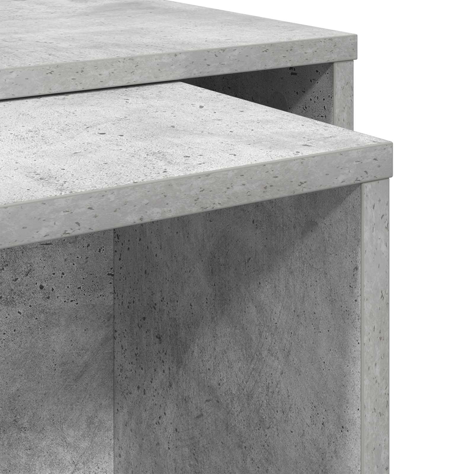 Set stolića za kavu 2 pcs Betonski sivi Konstruirano drvo