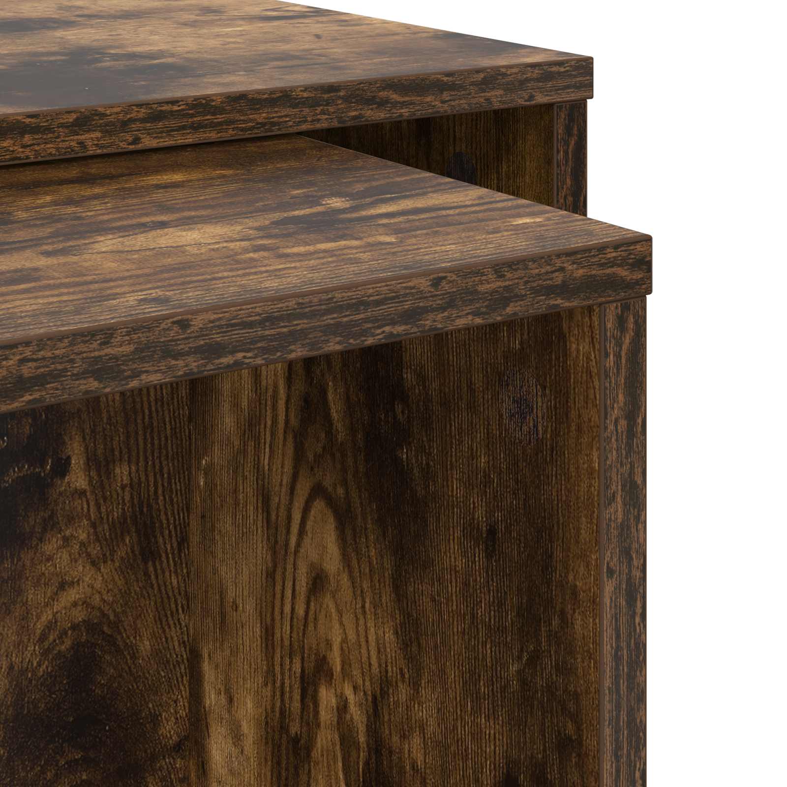 Set stolića za kavu 2 pcs Dimljeni hrast Konstruirano drvo