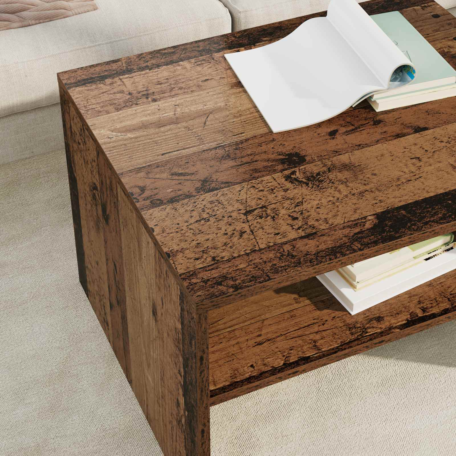 Kava Stol Staro drvo 60 x 50 x 40 cm Konstruirano drvo