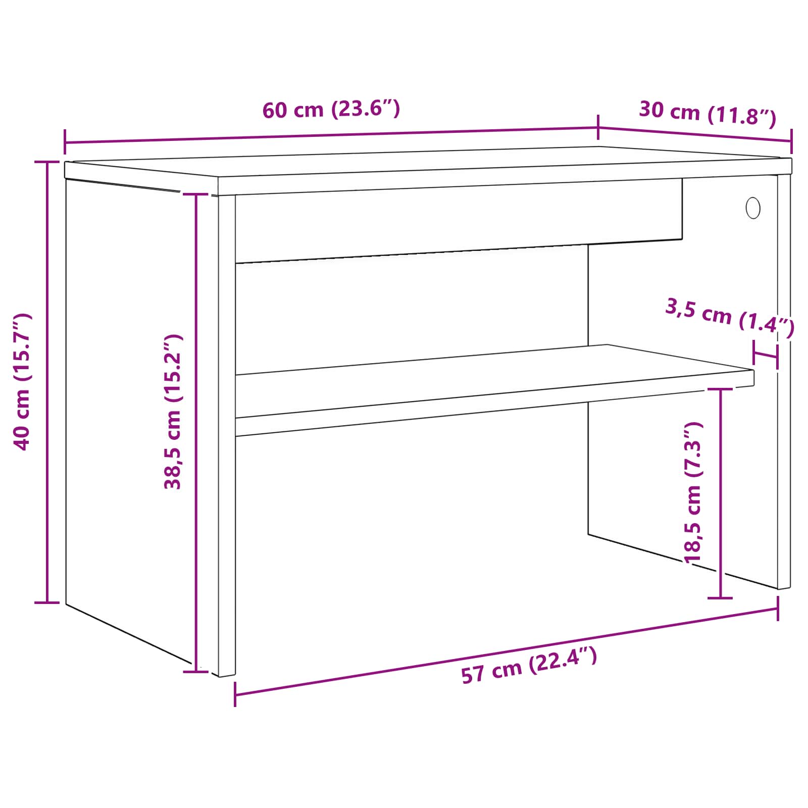 TV ormar 60 x 30 x 40 cm Staro drvo Konstruirano drvo
