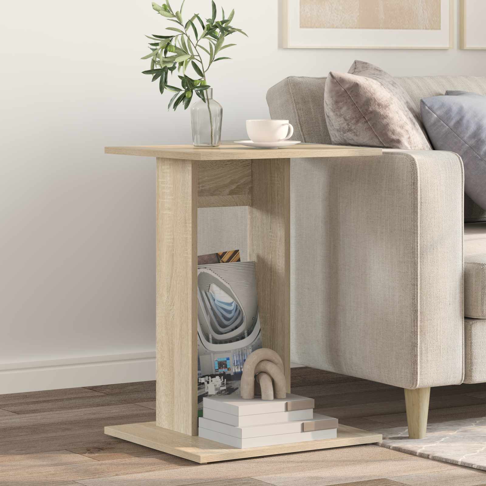 Bocni stol Sonoma hrast 45 x 40 x 62,5 cm Konstruirano drvo