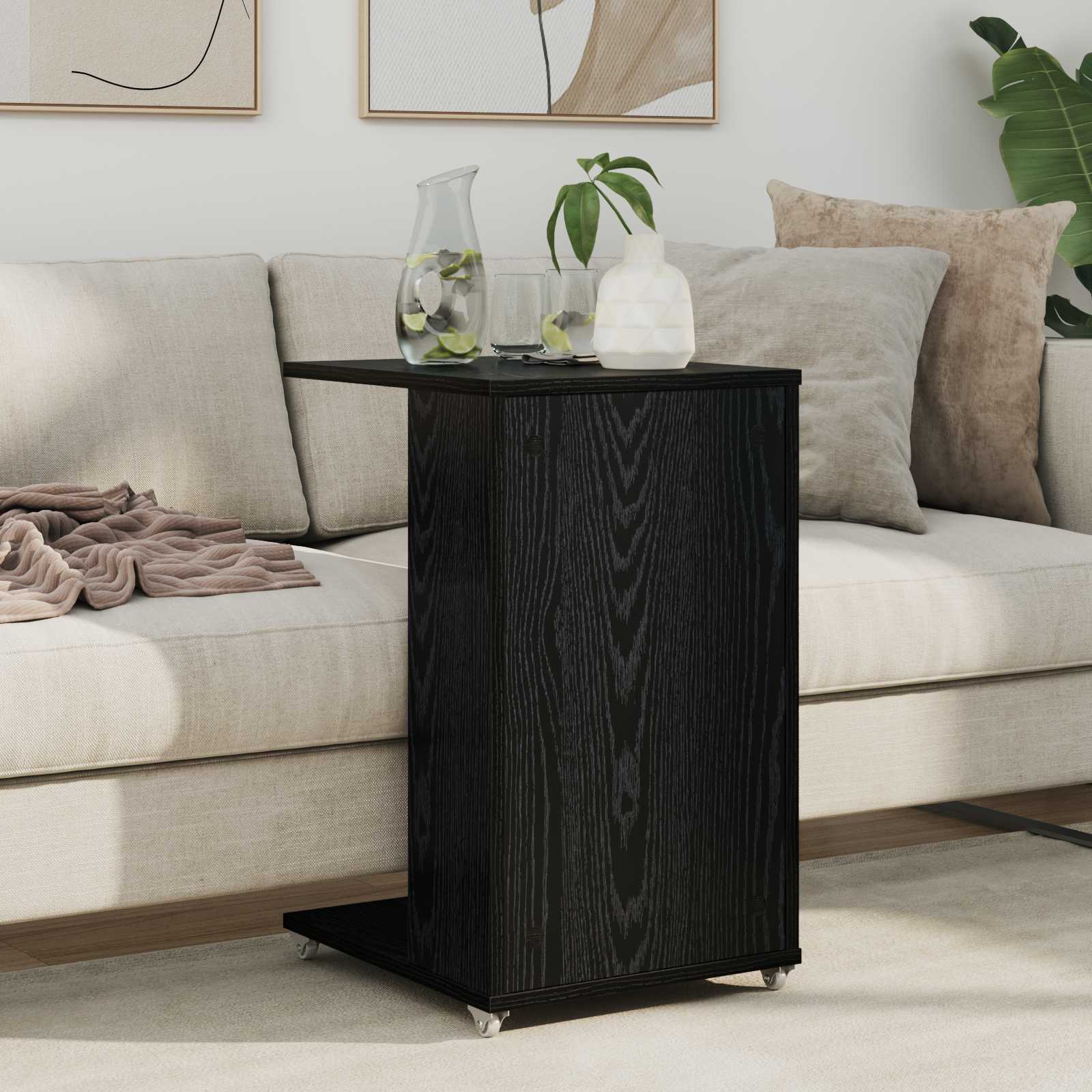 Bocni stol Crni hrast 40 x 35 x 60 cm Konstruirano drvo