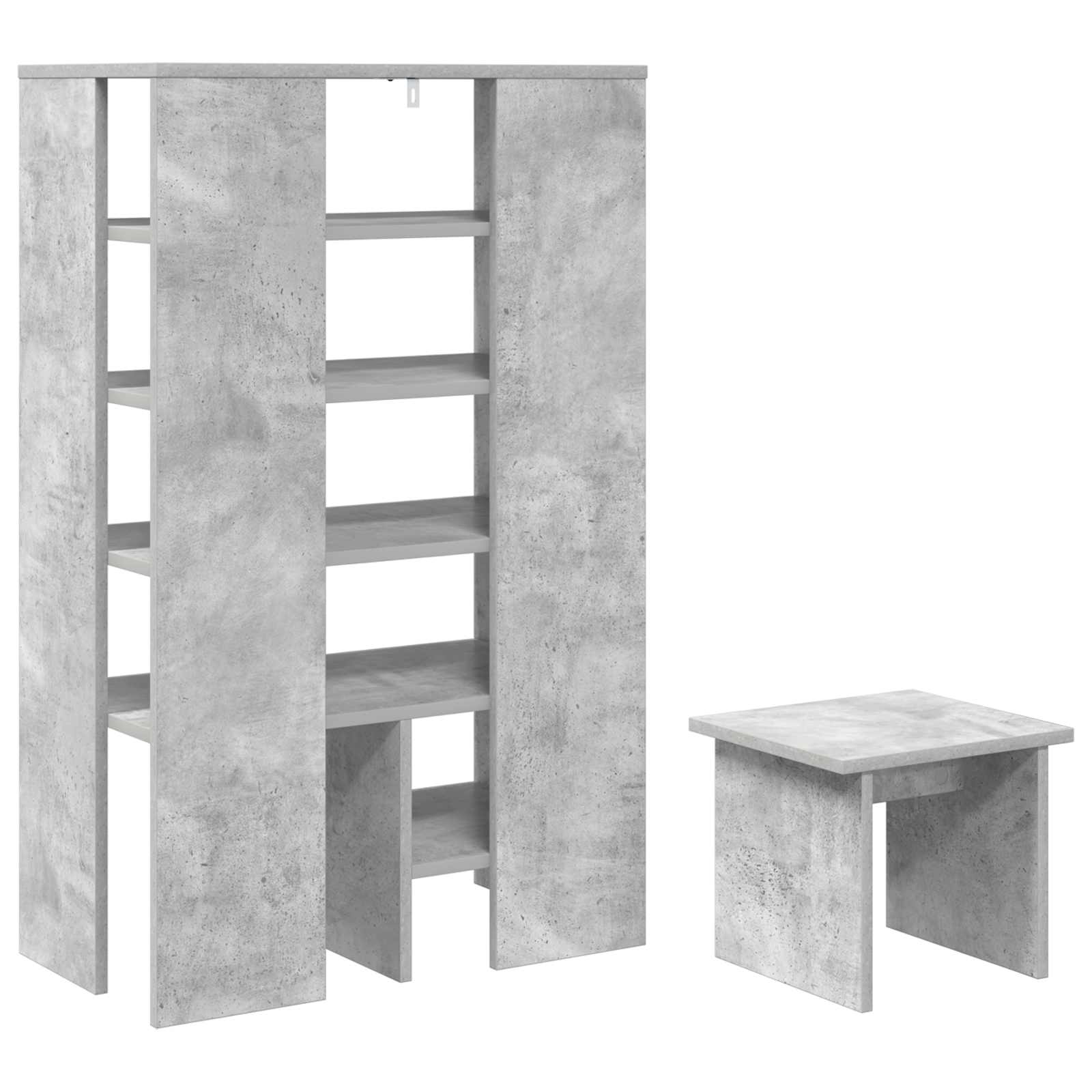 Ormar za cipele s policom 2 pcs Betonski sivi Konstruirano drvo