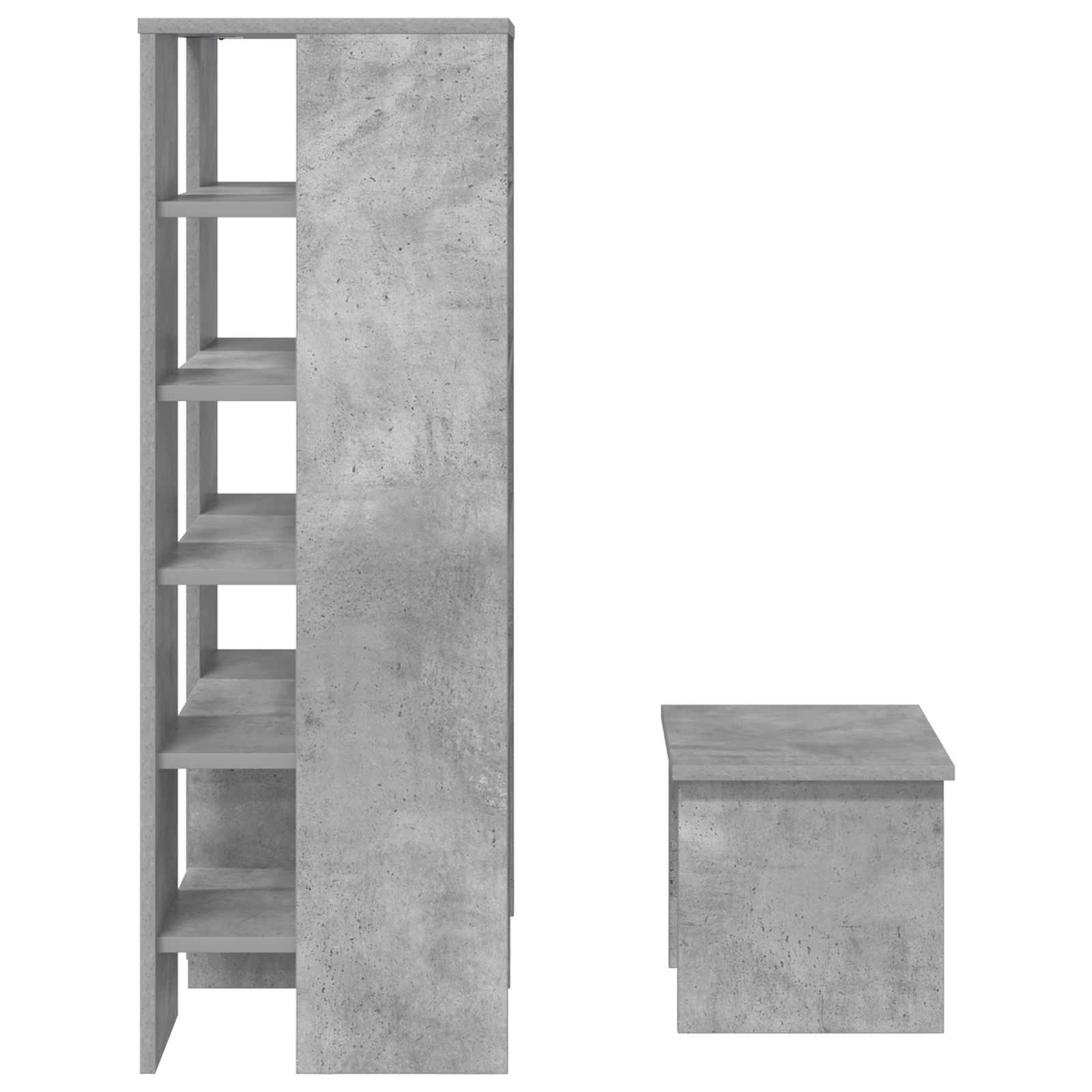 Ormar za cipele s policom 2 pcs Betonski sivi Konstruirano drvo