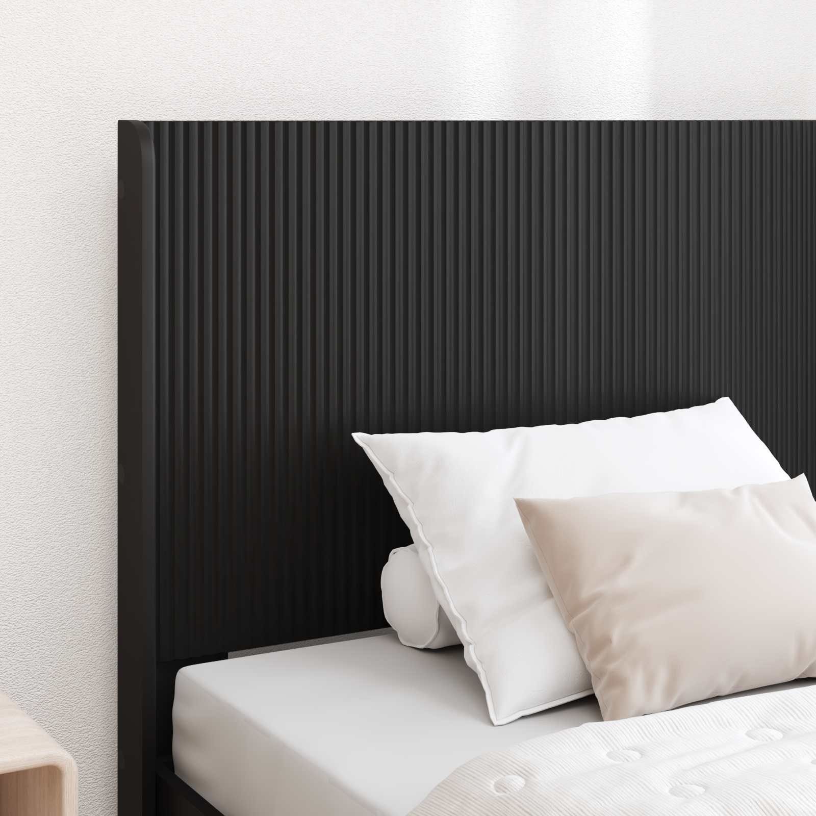 Krevetna konstrukcija s pohranom i uzglavljem Crna 100 x 200 cm