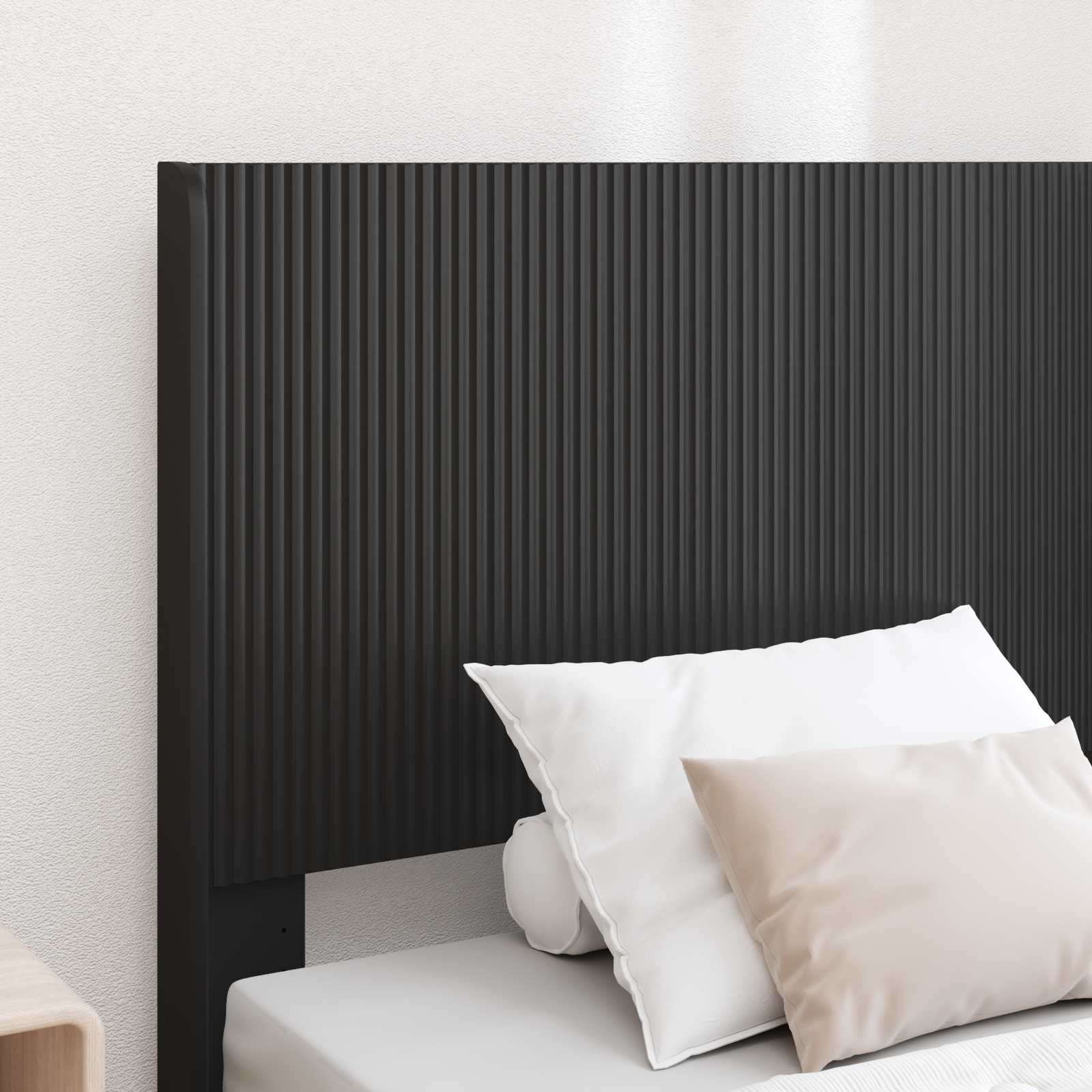 Krevetna konstrukcija s pohranom i uzglavljem Crna 75 x 190 cm