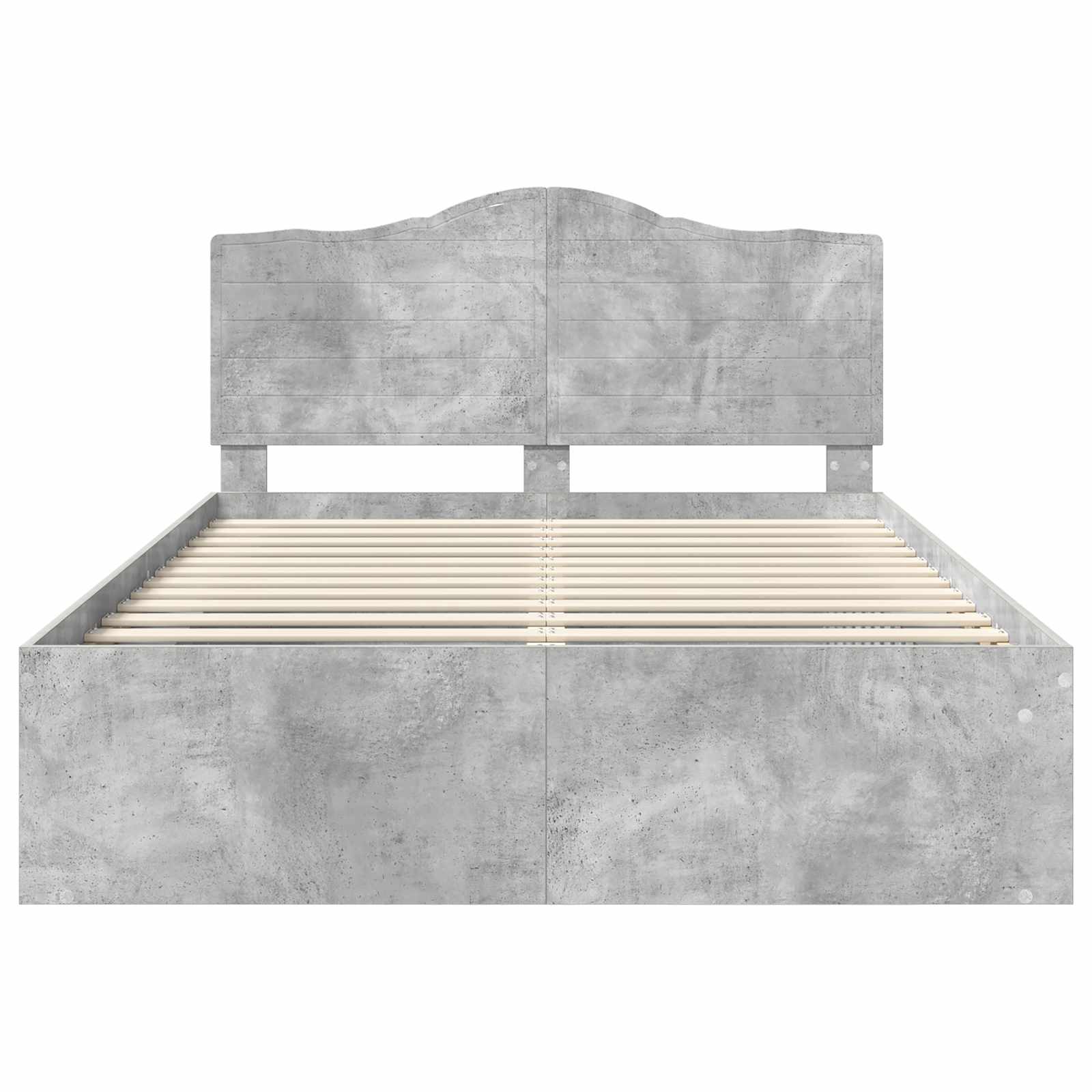 Krevetna konstrukcija Beton 160 x 200 cm Čvrsto borovo drvo