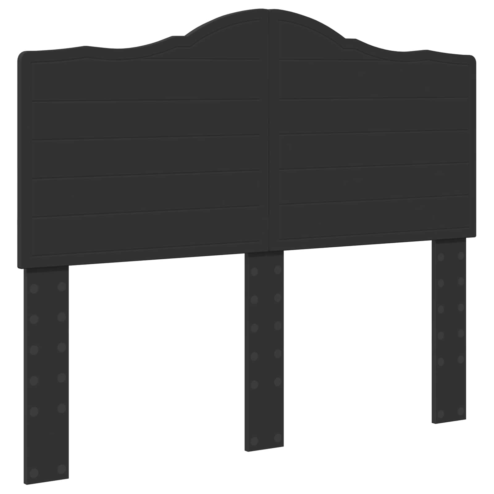 Krevetna konstrukcija Crna 135 x 190 cm Čvrsto borovo drvo