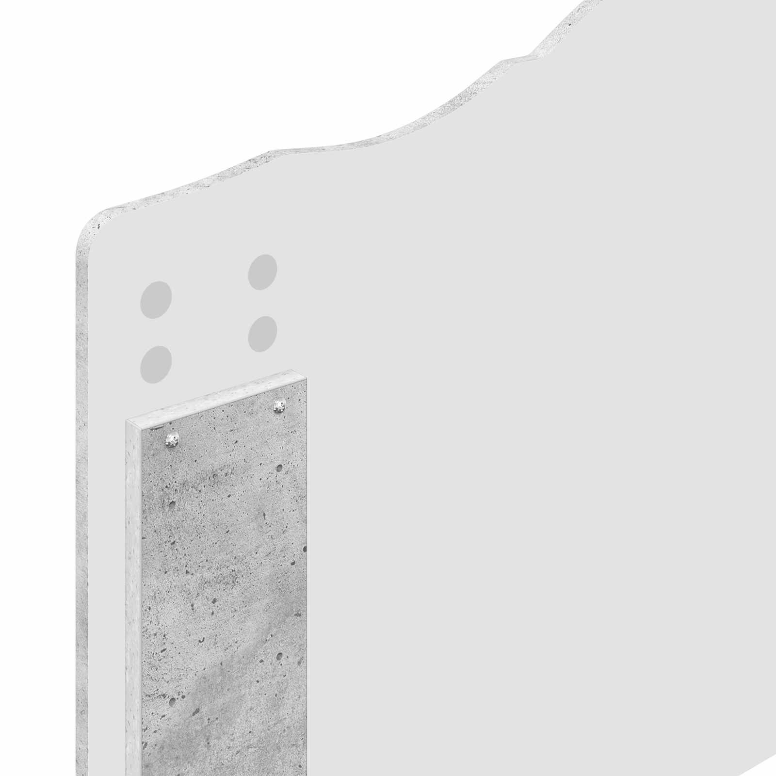 Krevetna konstrukcija Beton 90 x 200 cm Čvrsto borovo drvo